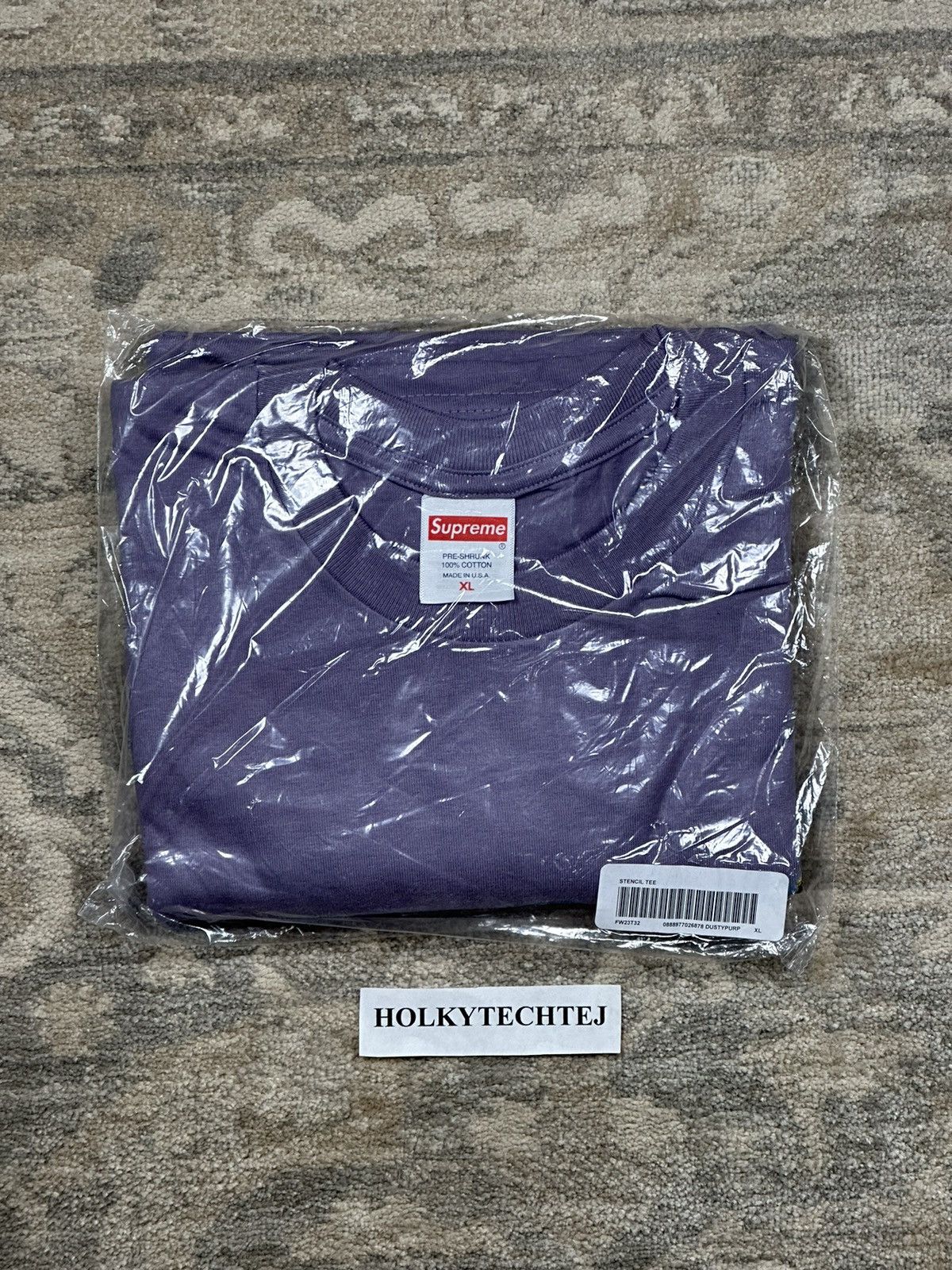 Supreme Supreme Stencil Tee - Dusty Purple - XL - FW23 Size US XL / EU 56 / 4 - 2 Thumbnail