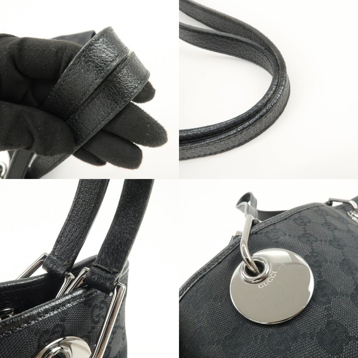 Gucci Gucci GG Canvas Tote Black Size ONE SIZE - 4 Thumbnail