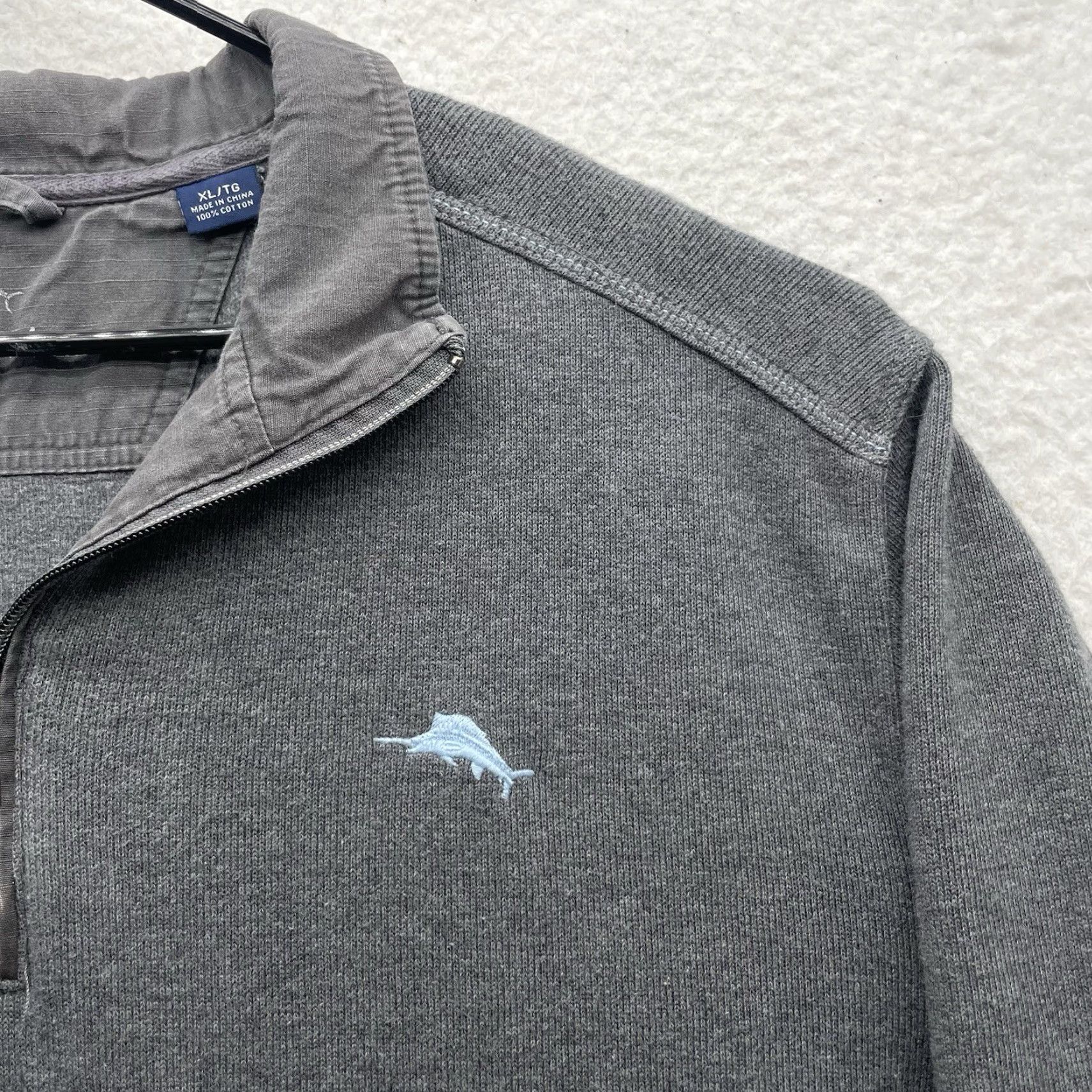 Tommy Bahama Tommy Bahama Sweater Mens XL Gray Knit Pullover 1/4 Zip Golf Preppy Classic Shirt Adults Size US XL / EU 56 / 4 - 2 Thumbnail