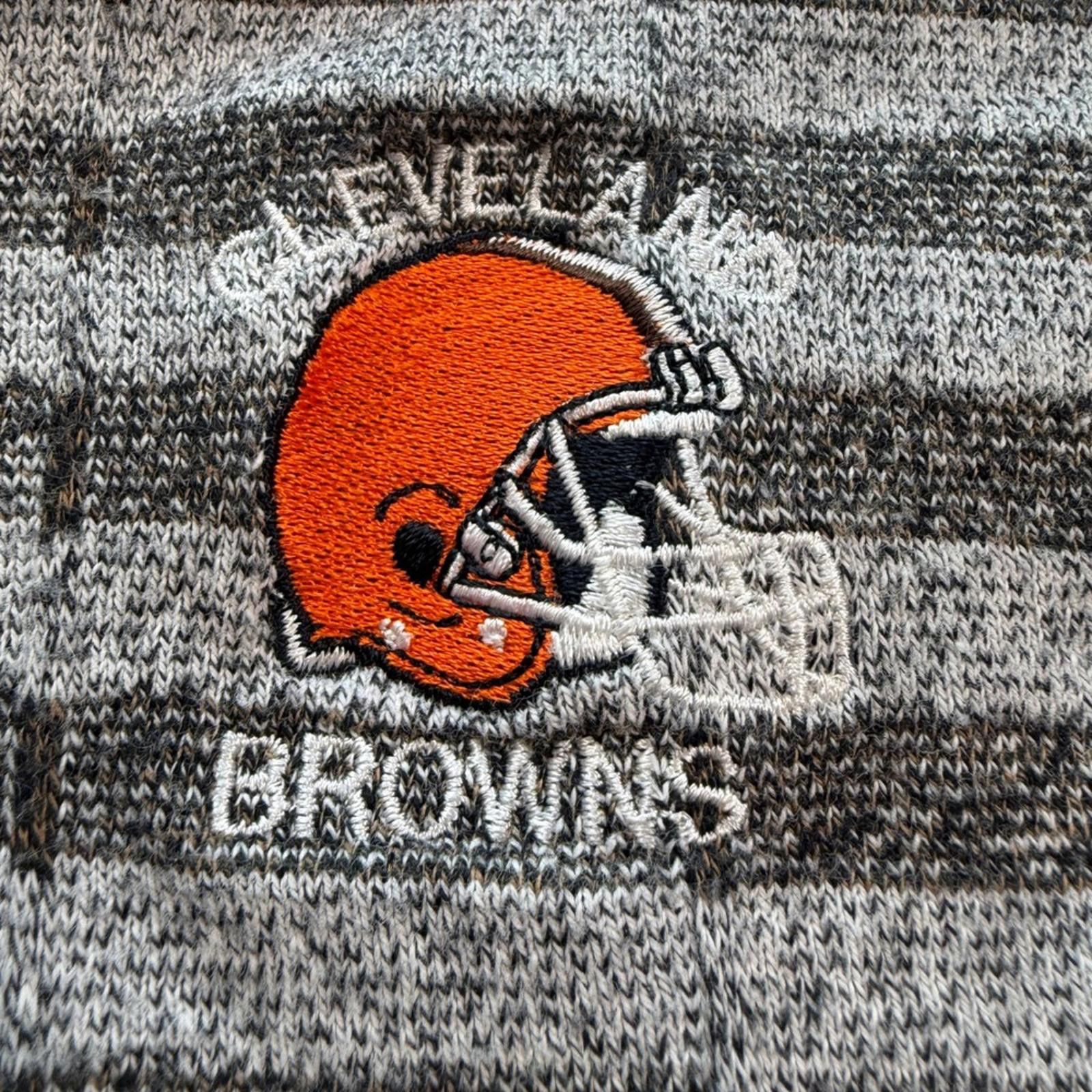 Antigua Cleveland Browns Polo Shirt Mens M Gray Striped NFL USA Size US M / EU 48-50 / 2 - 4 Thumbnail