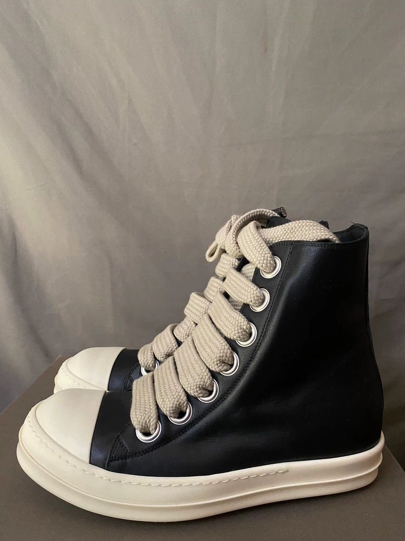 Rick Owens Rick Owens High-Top Leather Sneakers-yf Size US 10.5 / EU 43-44 - 1 Thumbnail