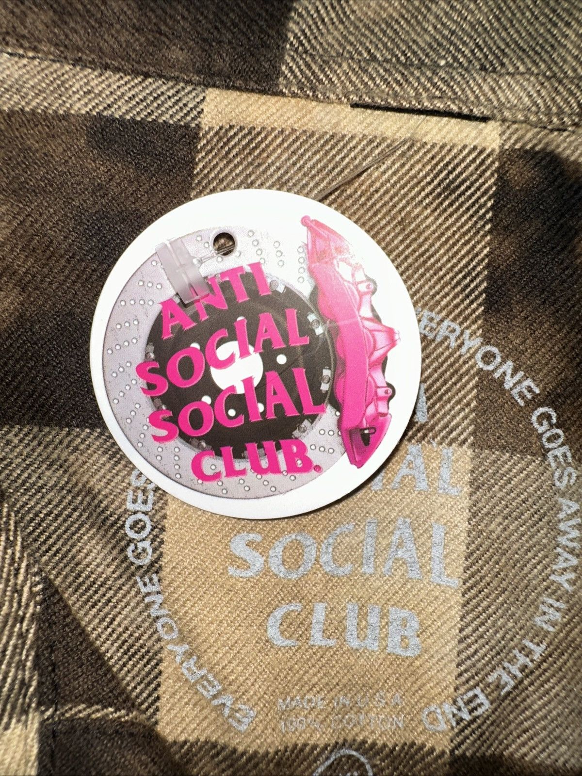 Anti Social Social Club ASSC Dialtone Flannel Olive Tie Dye Shirt - Size XXL Size US XXL / EU 58 / 5 - 5 Thumbnail