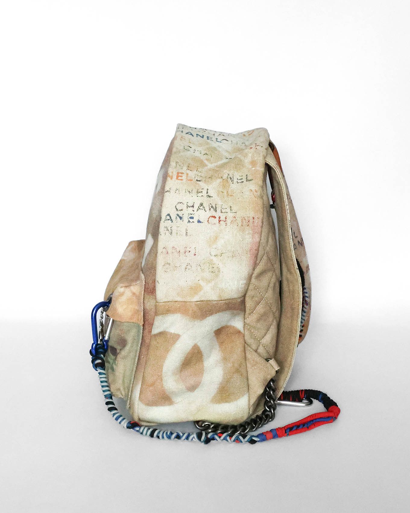 Chanel SS14 Artclass Yellow Canvas Small Graffiti Backpack Size ONE SIZE - 6 Thumbnail