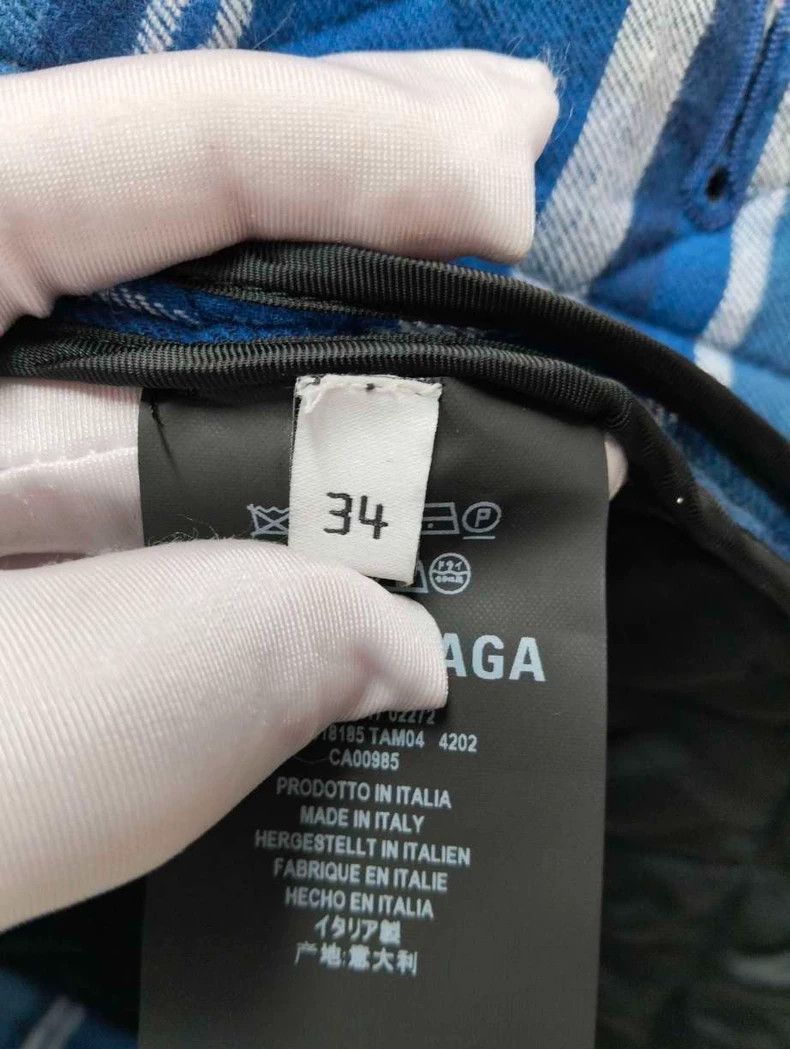 Balenciaga Balenciaga size 34 Blue plaid cotton jacket 2501-Nextarrow Size US M / EU 48-50 / 2 - 5 Thumbnail