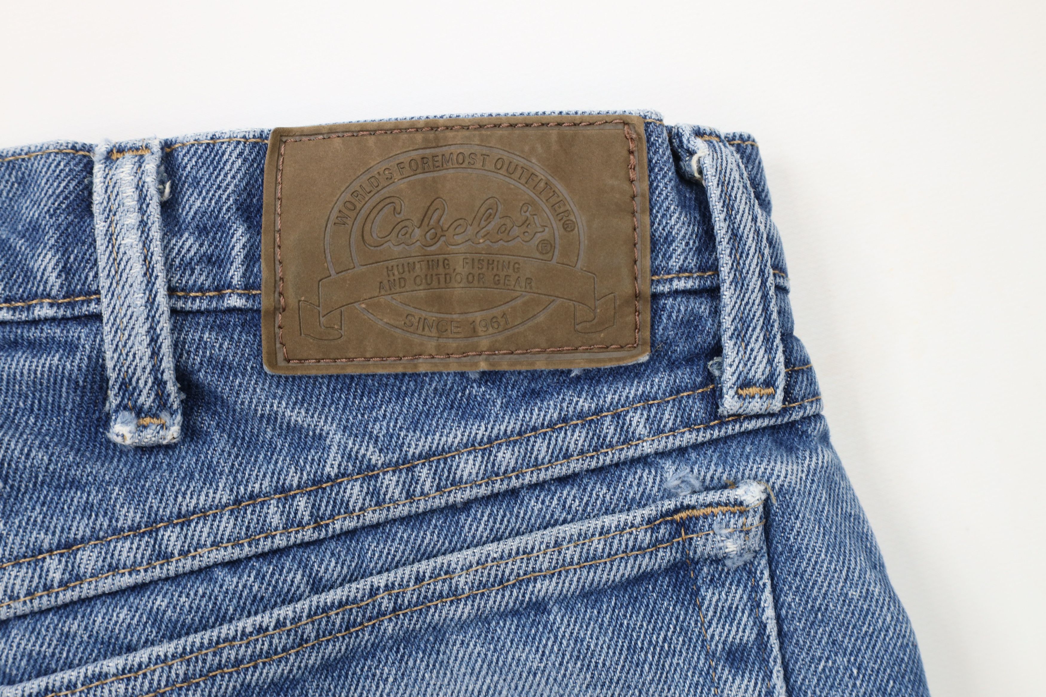 Cabelas × Vintage Vintage Cabelas Fleece Lined Heavyweight Denim Jeans Blue Size US 34 / EU 50 - 17 Thumbnail
