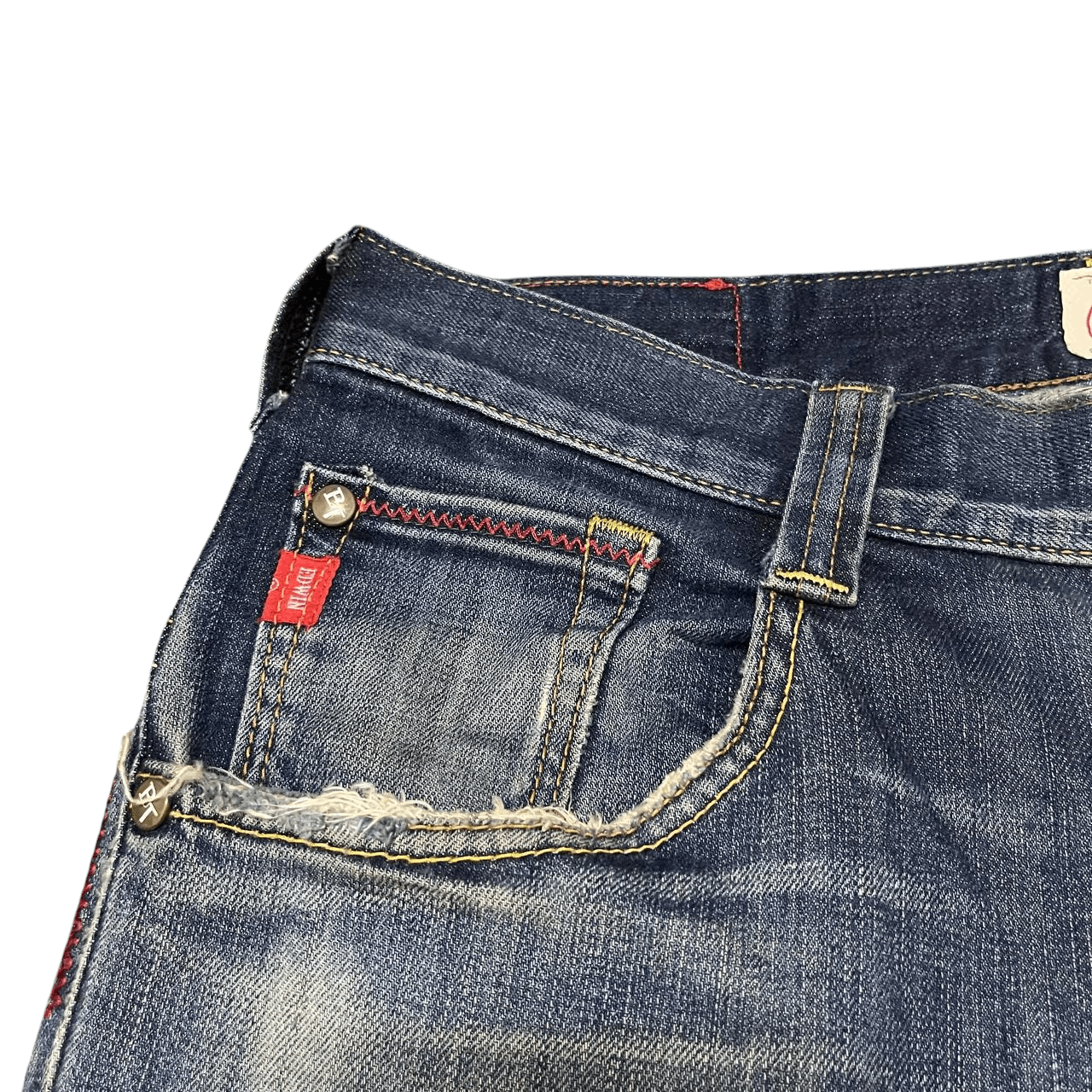 Edwin Vintage Edwin Blue Trip Flared Denim Jeans Size US 34 / EU 50 - 6 Thumbnail