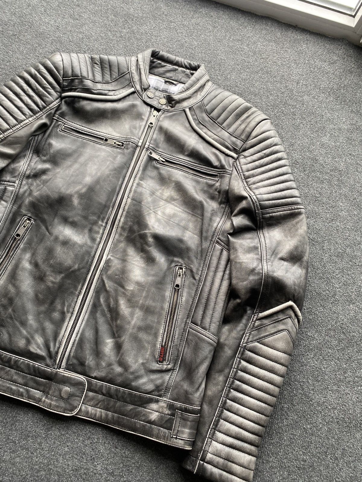 Japanese Brand 🔥Dirty 12 Opium Punk leather jacket racing moto mens m Size US M / EU 48-50 / 2 - 2 Thumbnail
