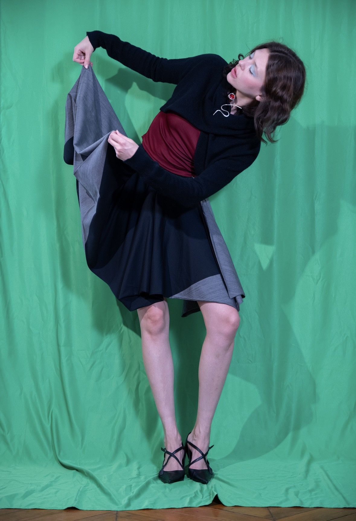 Issey miyake schoolgirl skirt