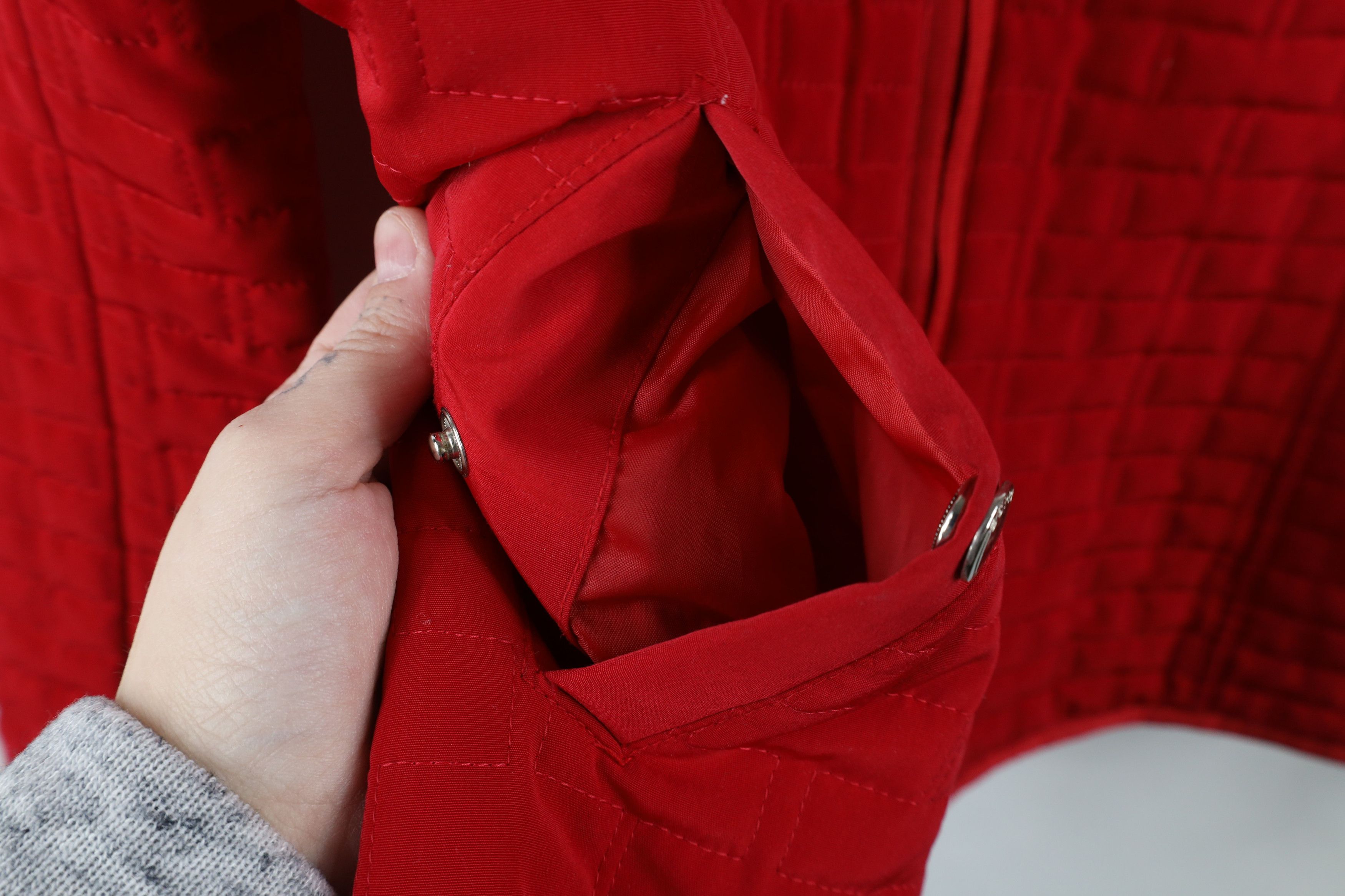 Esprit × Vintage Vintage 90s Y2K Esprit Quilted Hooded Jacket Coat Red Size L / US 10 / IT 46 - 6 Thumbnail