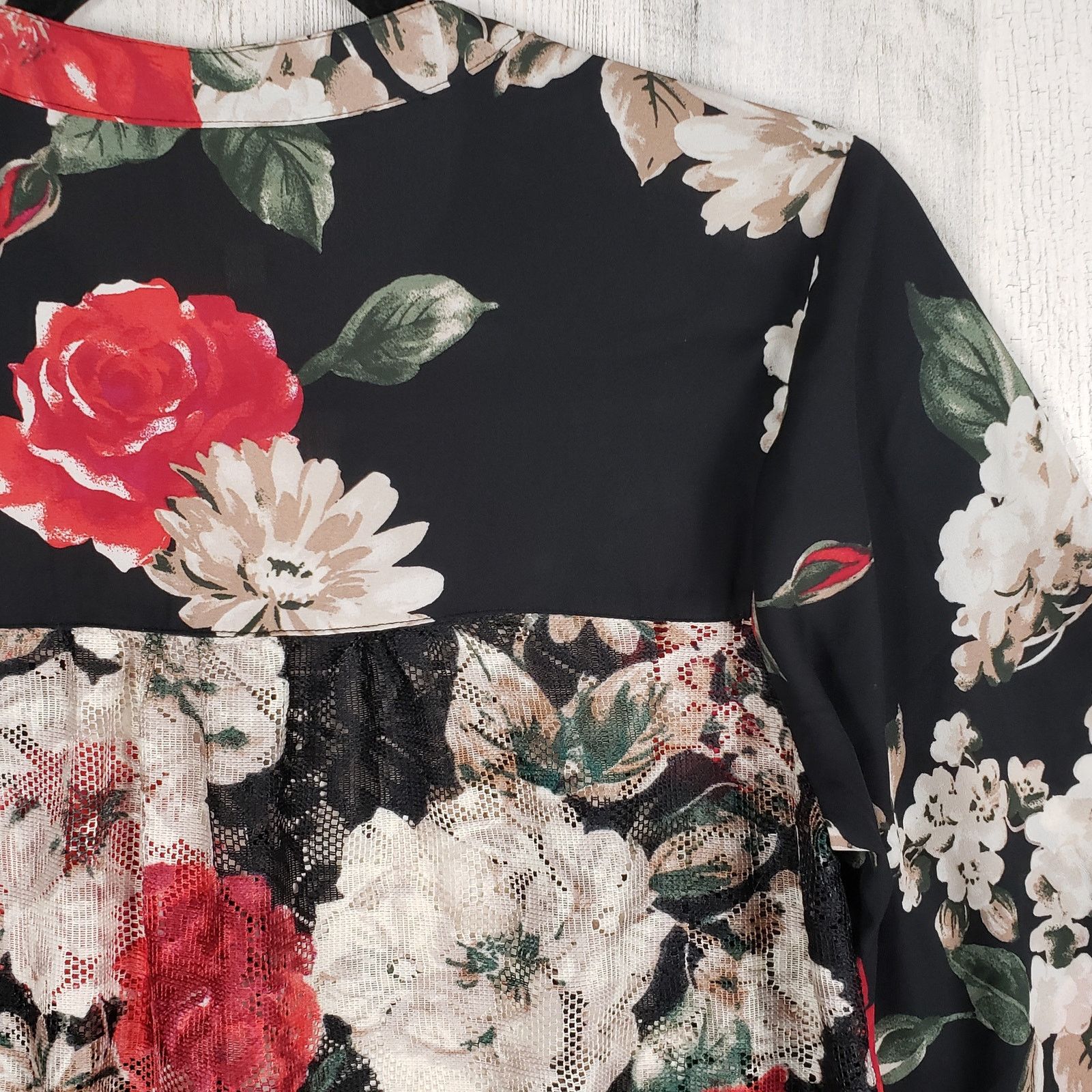 Other Fig + Flower Floral Long Sleeve Button Down Petite Medium PM Size M / US 6-8 / IT 42-44 - 8 Thumbnail