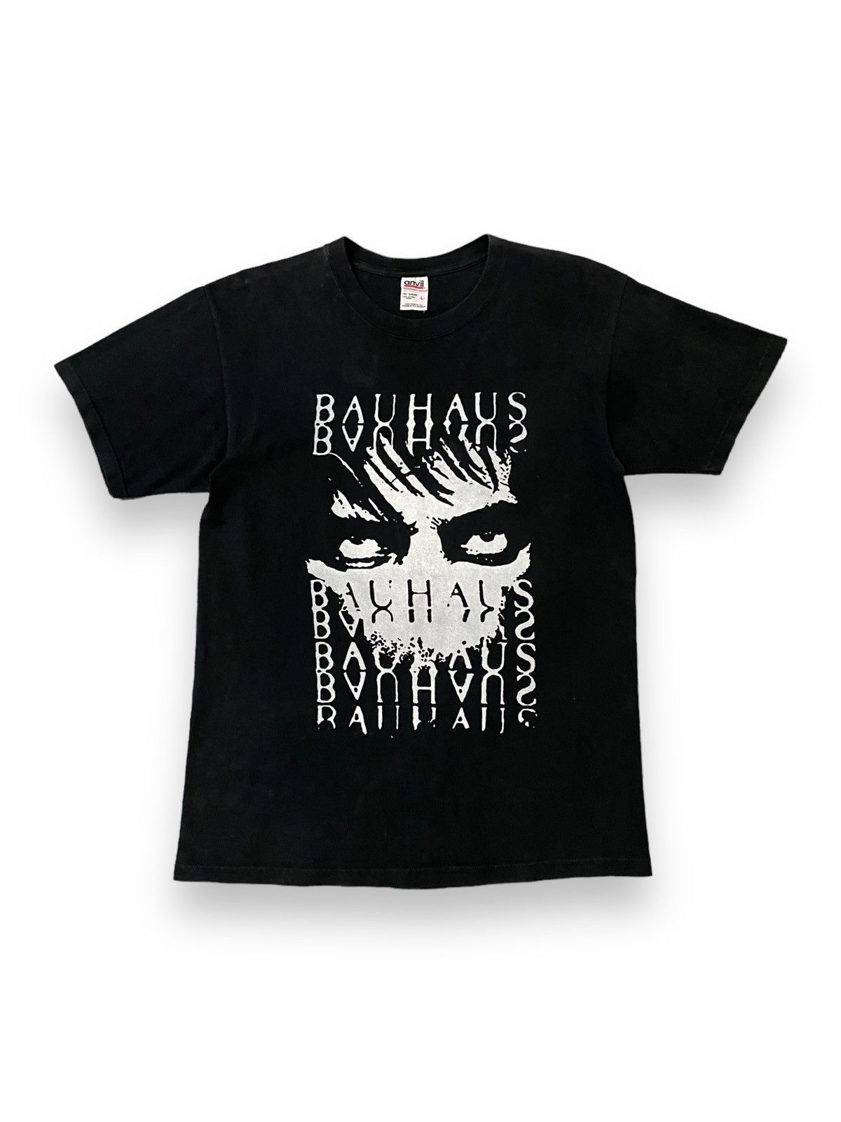 image of 00’S Vintage Bauhaus Peter Murphy Punk Goth Band Tees in Black, Men's (Size Large)