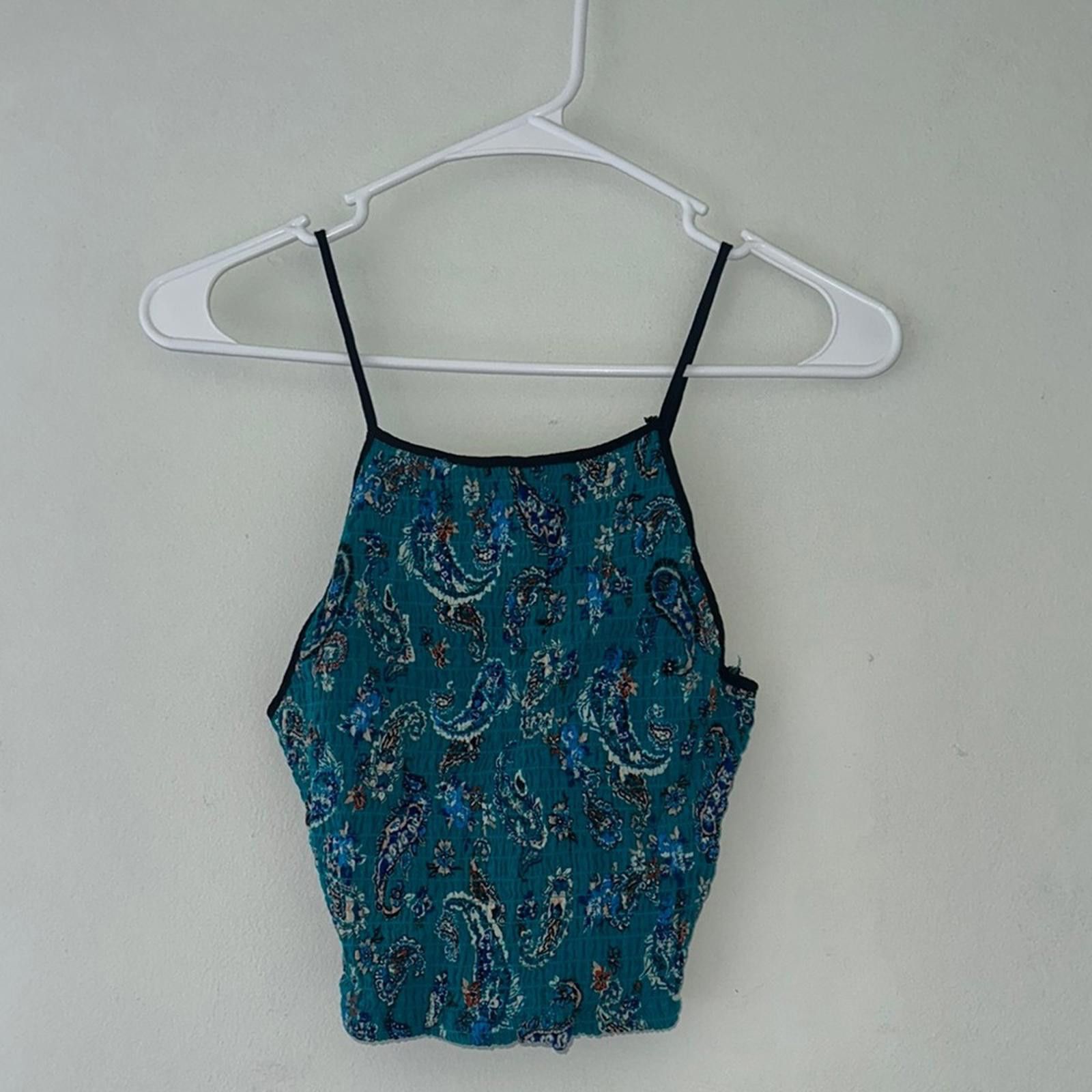 Designer Xhilaration Blue Sleeveless Fitted Crop Camisole Size XS / US 0-2 / IT 36-38 - 1 Thumbnail