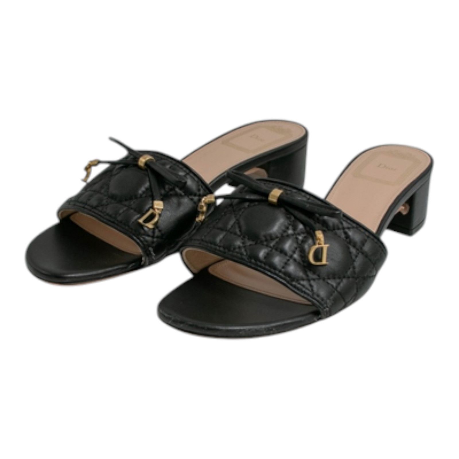 Dior Dior Cannage lambskin heeled sandal Size US 8 / IT 38 - 2 Thumbnail