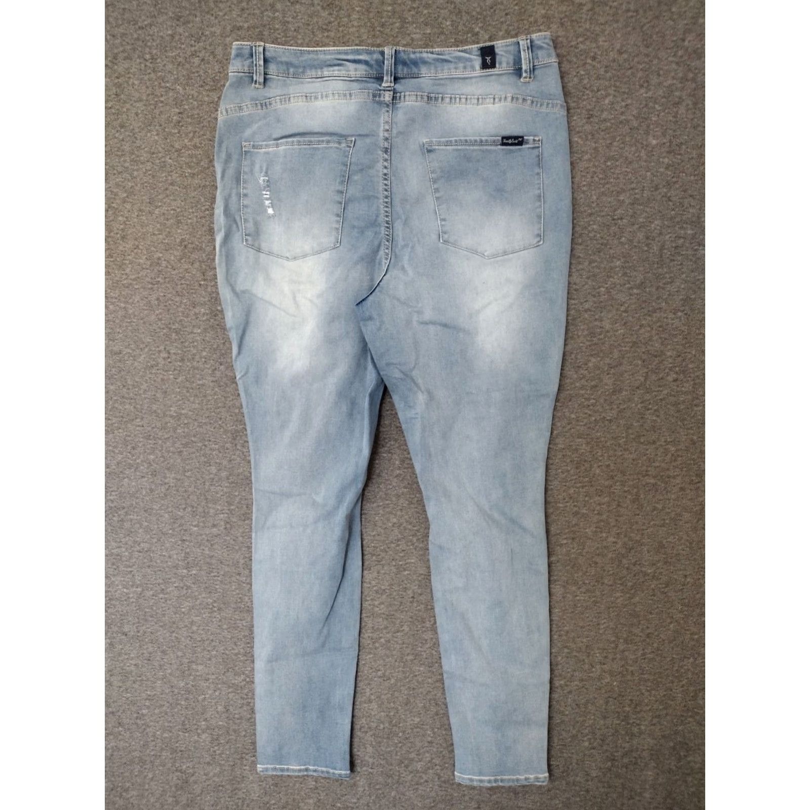 Vintage Trend & Build Women's Skinny Jeans Size 34 Denim Blue 5-Pocket High Rise Distressed Regular Size 24" / US 00 / IT 34 - 2 Thumbnail