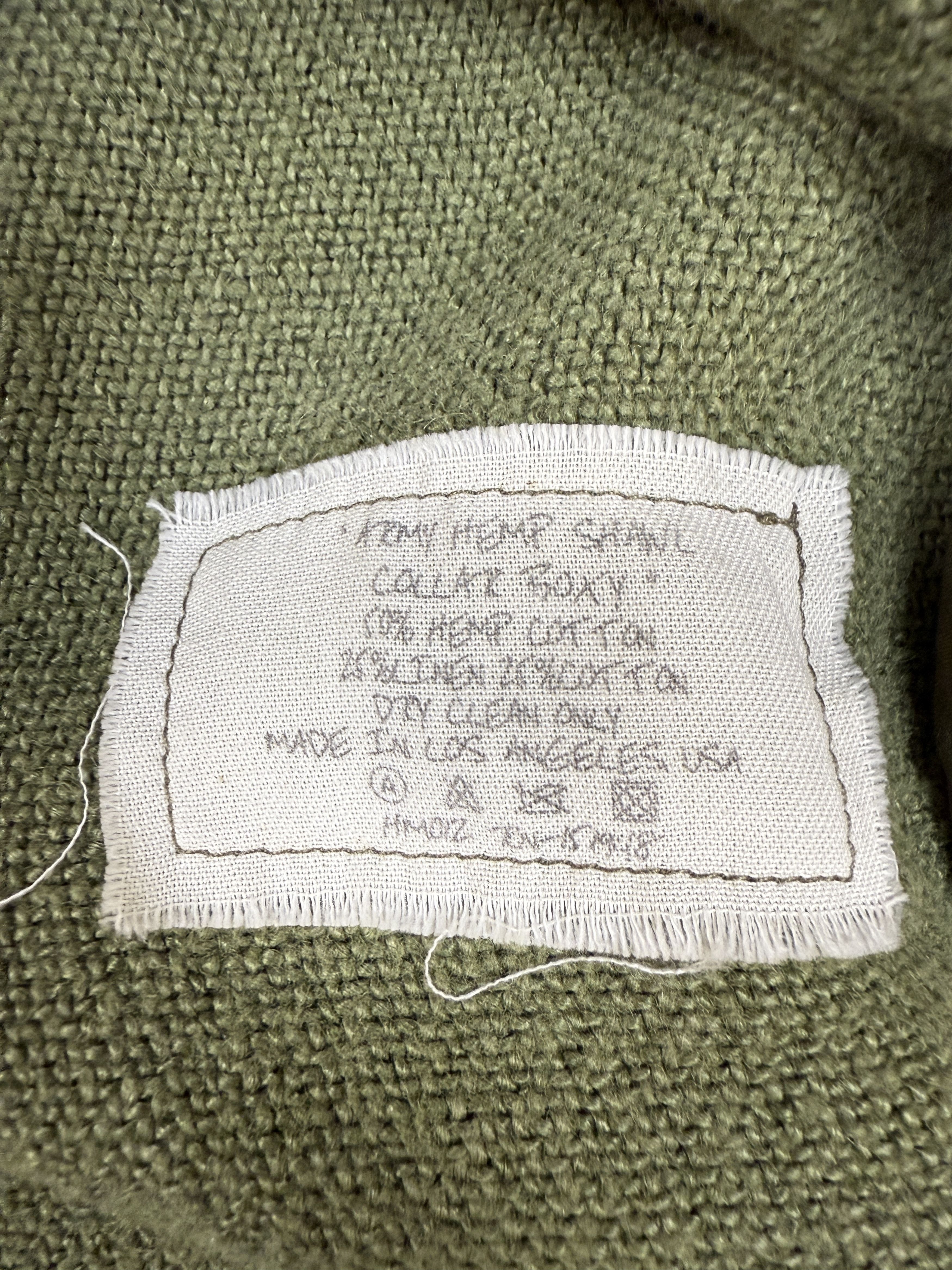 Greg Lauren Greg Lauren Army Hemp Shawl Collar Boxy Jacket Size US XL / EU 56 / 4 - 4 Thumbnail