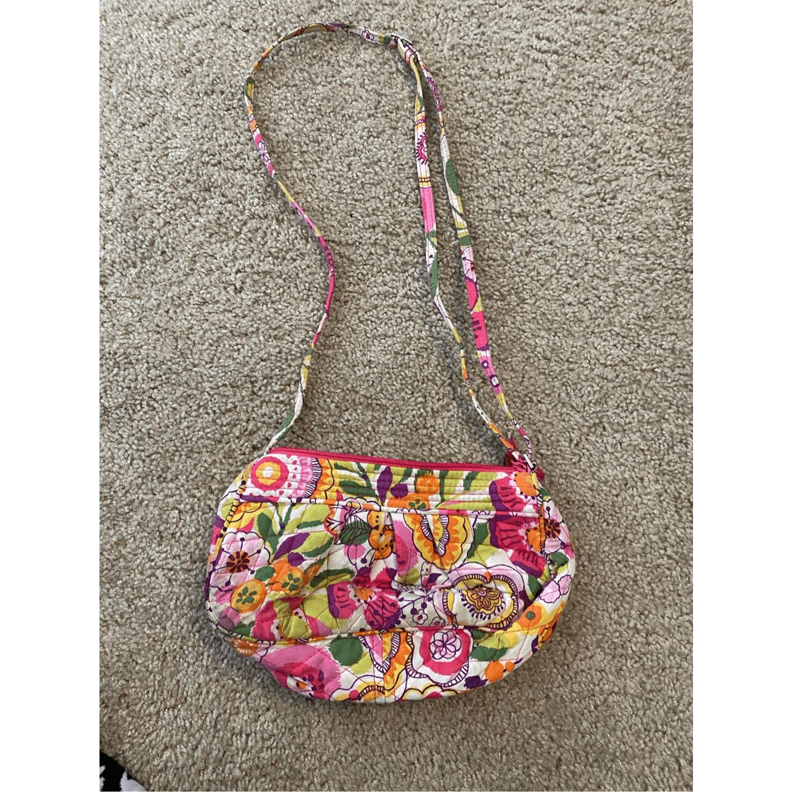 Vera Bradley Vera Bradley Frannie Crossbody Clementine Pink White, MP $65 Size ONE SIZE - 7 Thumbnail
