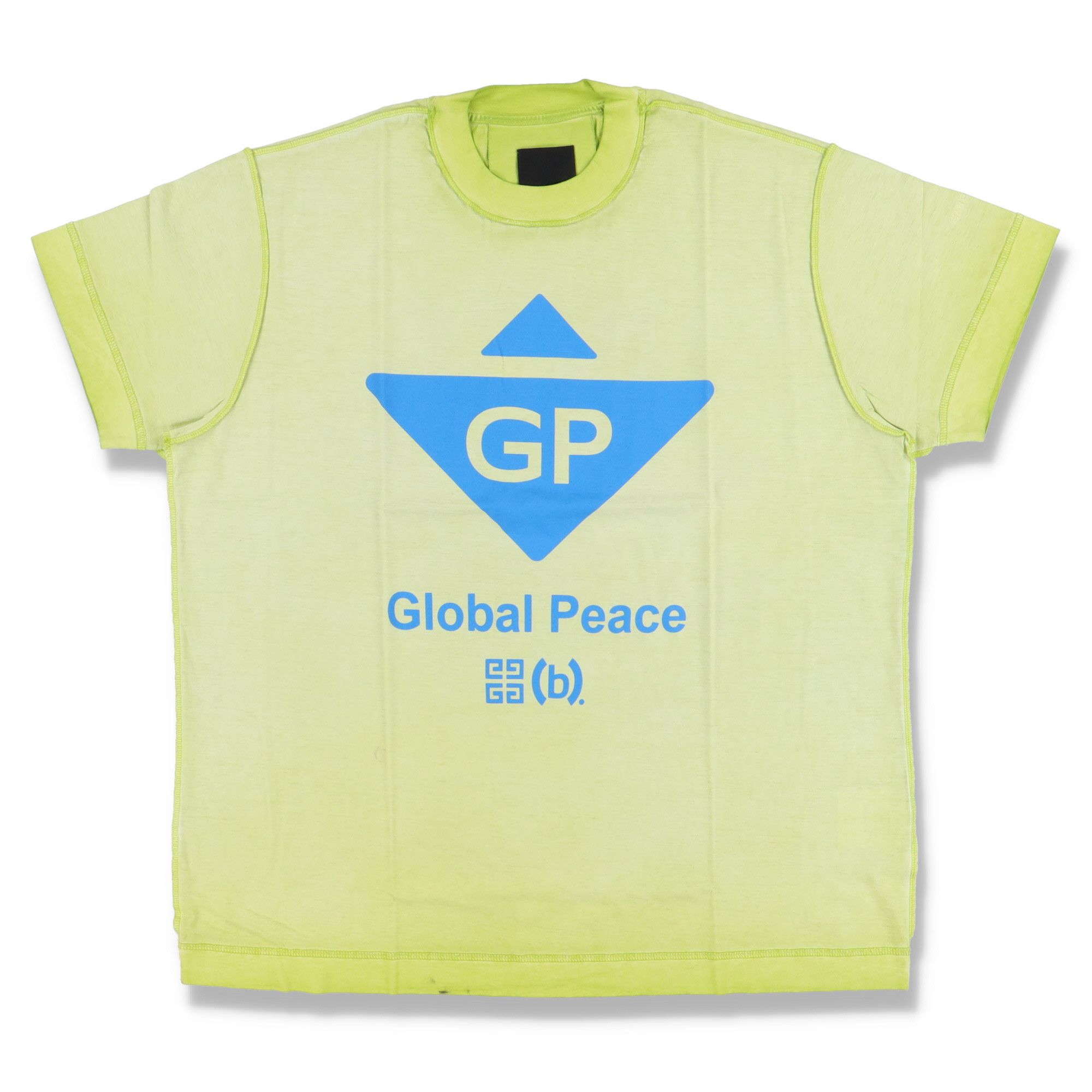 (B).Stroy × Givenchy Green Inside Out Global Peace Logo Oversized T-Shirt Size US M / EU 48-50 / 2 - 1 Thumbnail