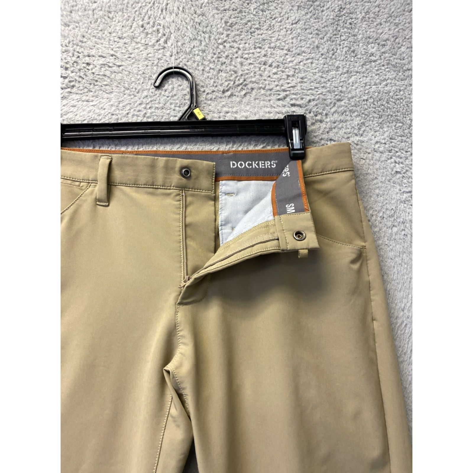 Dockers DOCKERS Dark Ginger Men's Slim Fit 360 Flex Chino Pants 34x30 /151-21 Slim Dress Flat Front Straight Inseam 30 Polyester Elastane Modern Men Size US 34 / EU 50 - 2 Thumbnail