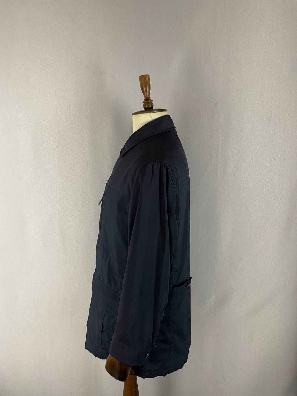 Loro Piana Loro Piana Jacket Trench Navy Cashmere Size US XXL / EU 58 / 5 - 5 Thumbnail