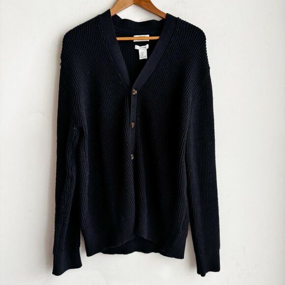 Other Jason Wu Dark Navy Blue Chunky Cashmere V Neck Cardigan Size US S / EU 44-46 / 1 - 6 Thumbnail