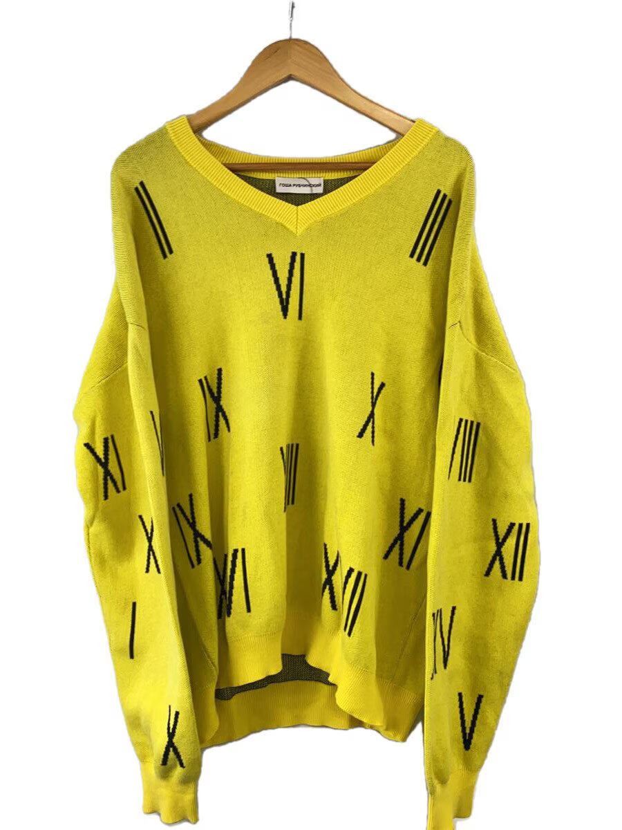 Gosha Rubchinskiy SS17 Oversized V Neck Roman Numerals Knit Sweater Grailed