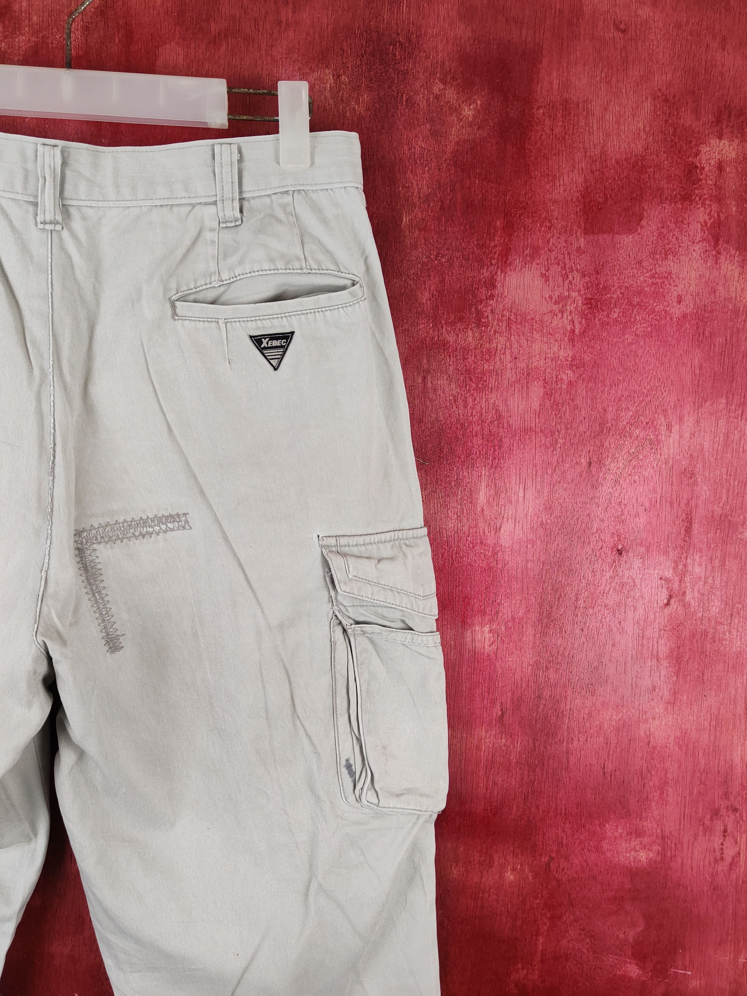 Japanese Brand Xebec Light Gray Multipocket Tactical Cargo Pants #S1750 Size US 31 - 15 Thumbnail