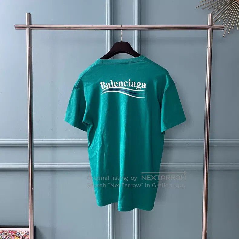 Balenciaga Balenciaga Peacock blue Coke short-sleeved Size US XXS / EU 40 - 2 Thumbnail