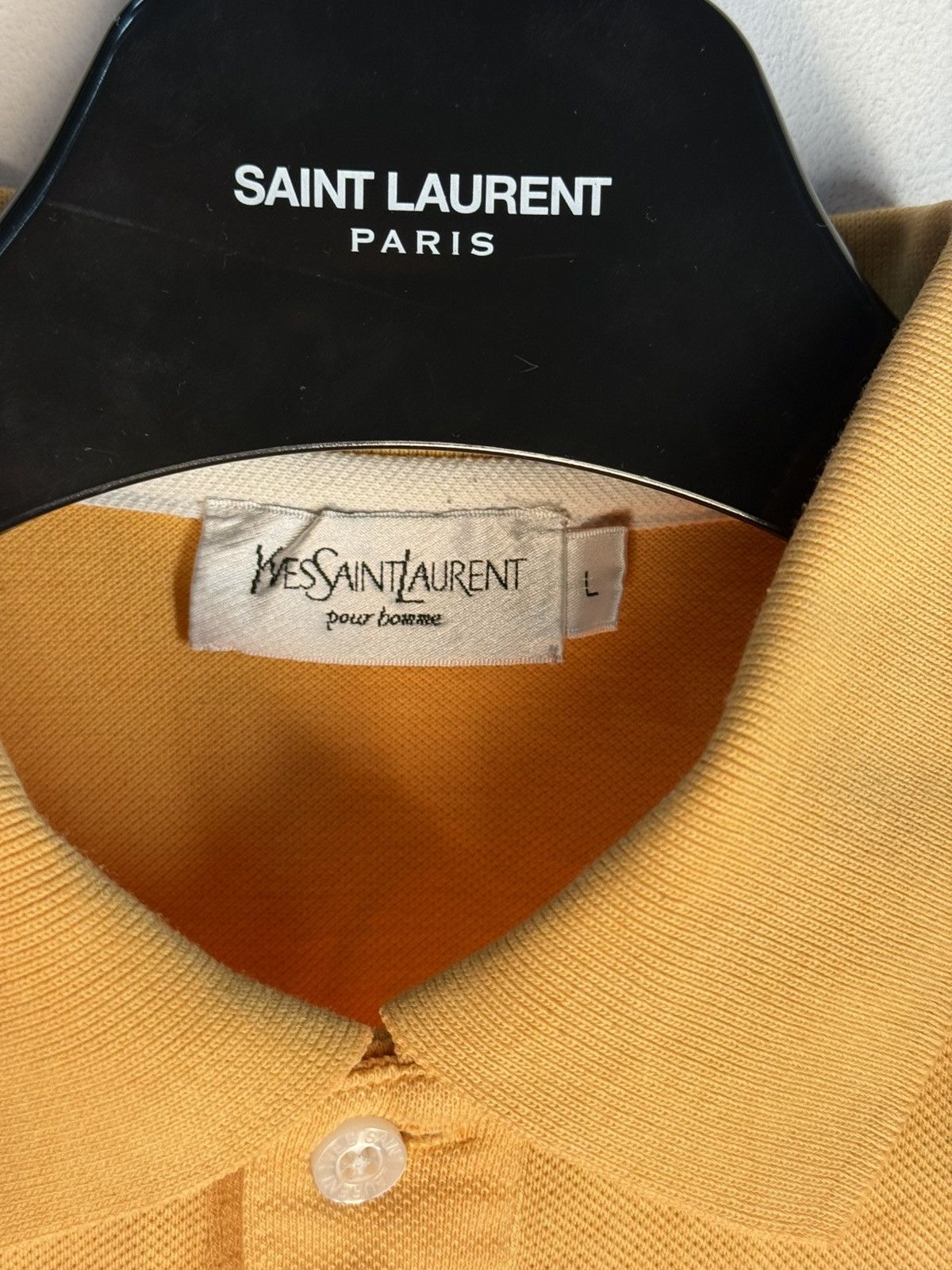 Yves Saint Laurent Peach YSL Polo Shirt Orange YSL Shirt Summer YSL Tee Size US L / EU 52-54 / 3 - 8 Thumbnail