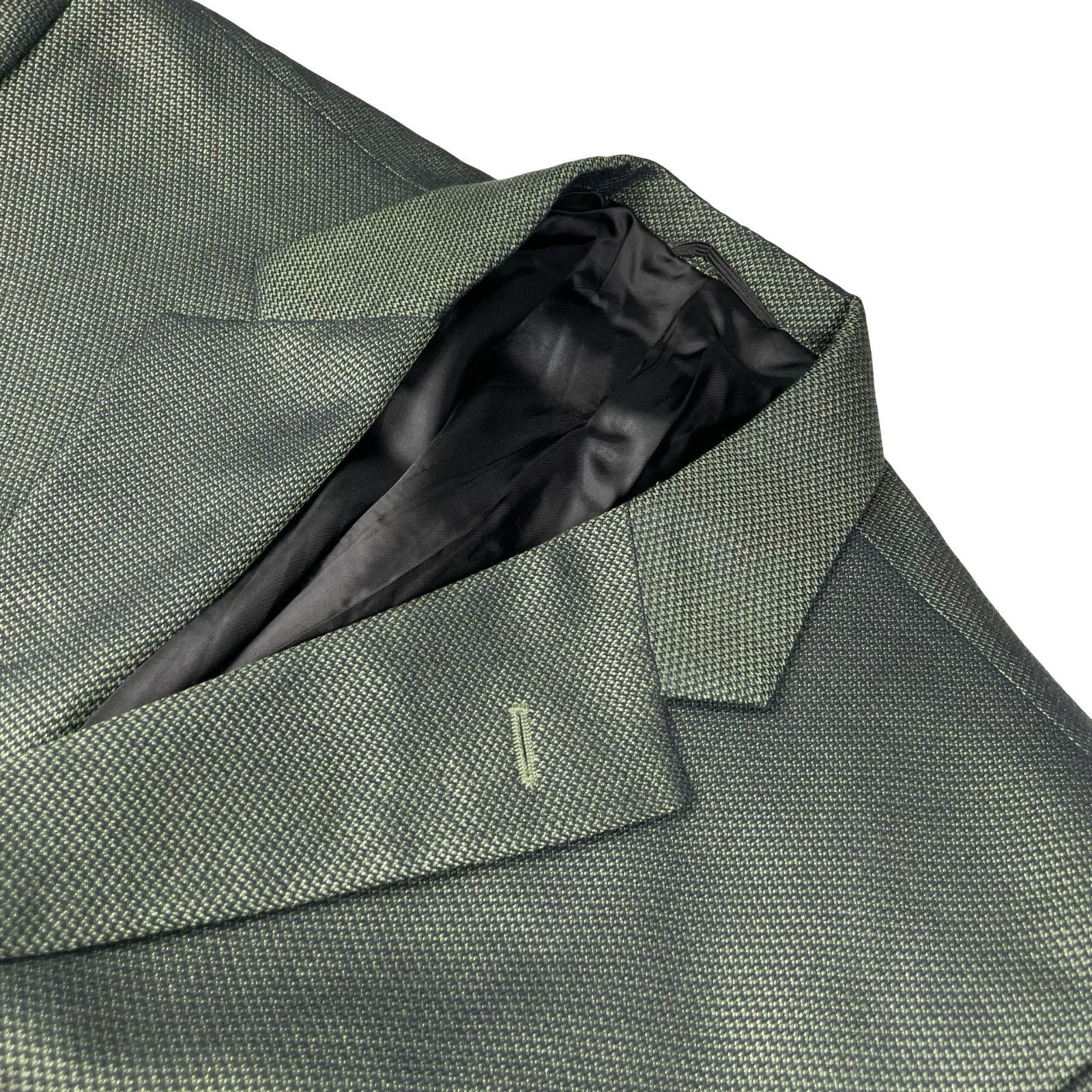 Holland & Sherry Holland & Sherry Men's Bespoke 3-Button Blazer Green Iridesc Size 44L - 1 Thumbnail