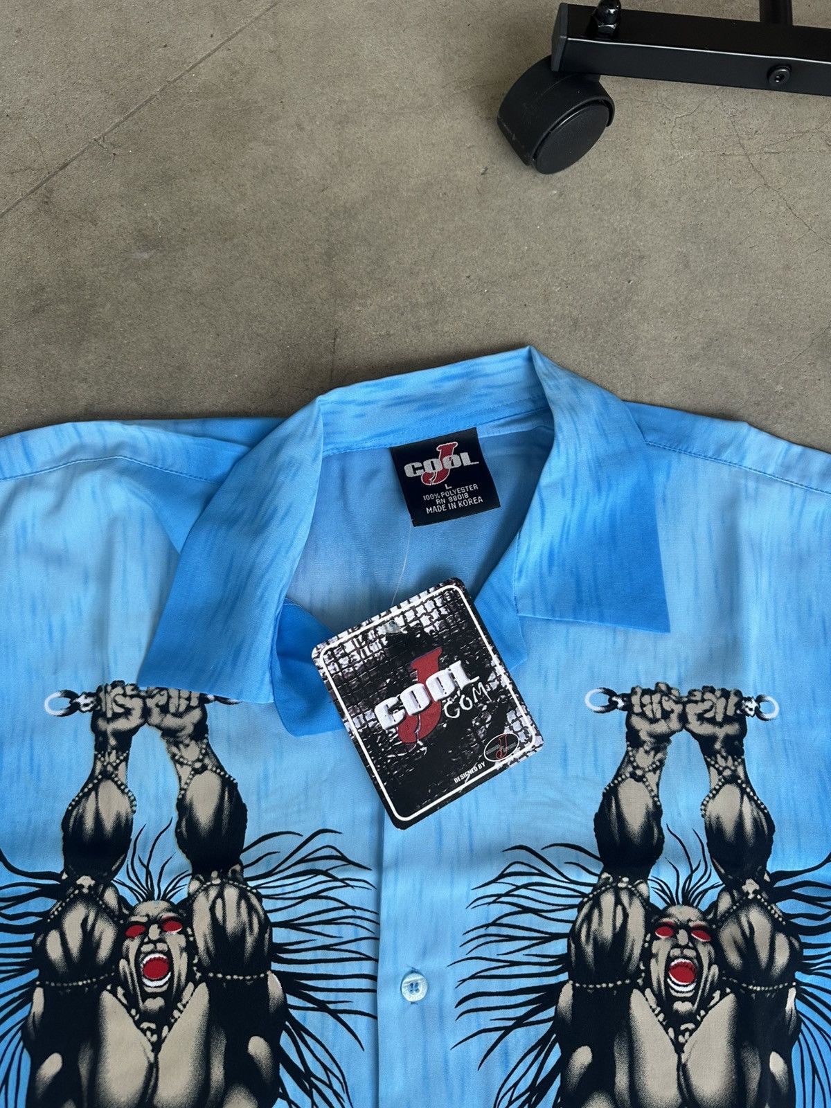 Metallica NEW 90s Cool J Shirt Mens Large Blue Vintage Warrior Y2K Size US L / EU 52-54 / 3 - 4 Thumbnail