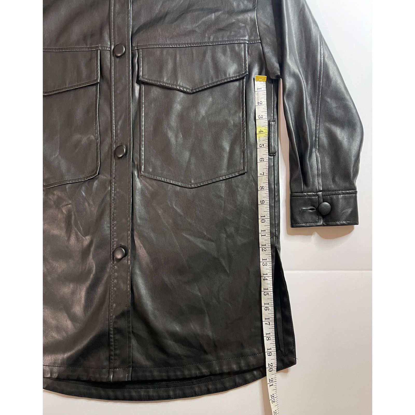 Zara ZARA Black Leather Jacket S Size S / US 4 / IT 40 - 9 Thumbnail