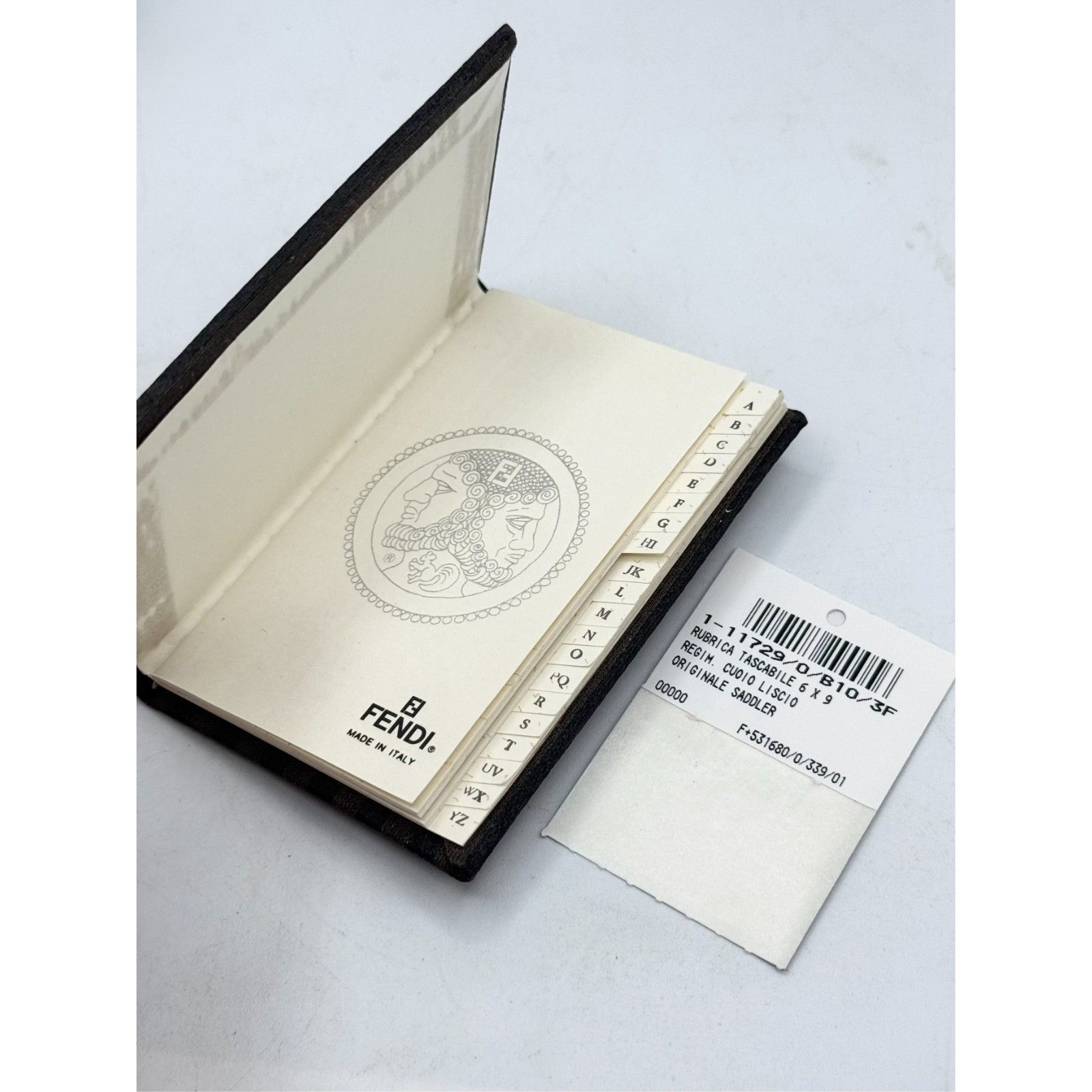 Fendi Vintage Fendi Leather Pequin stripe Address Book in Box NWT Size ONE SIZE - 7 Thumbnail
