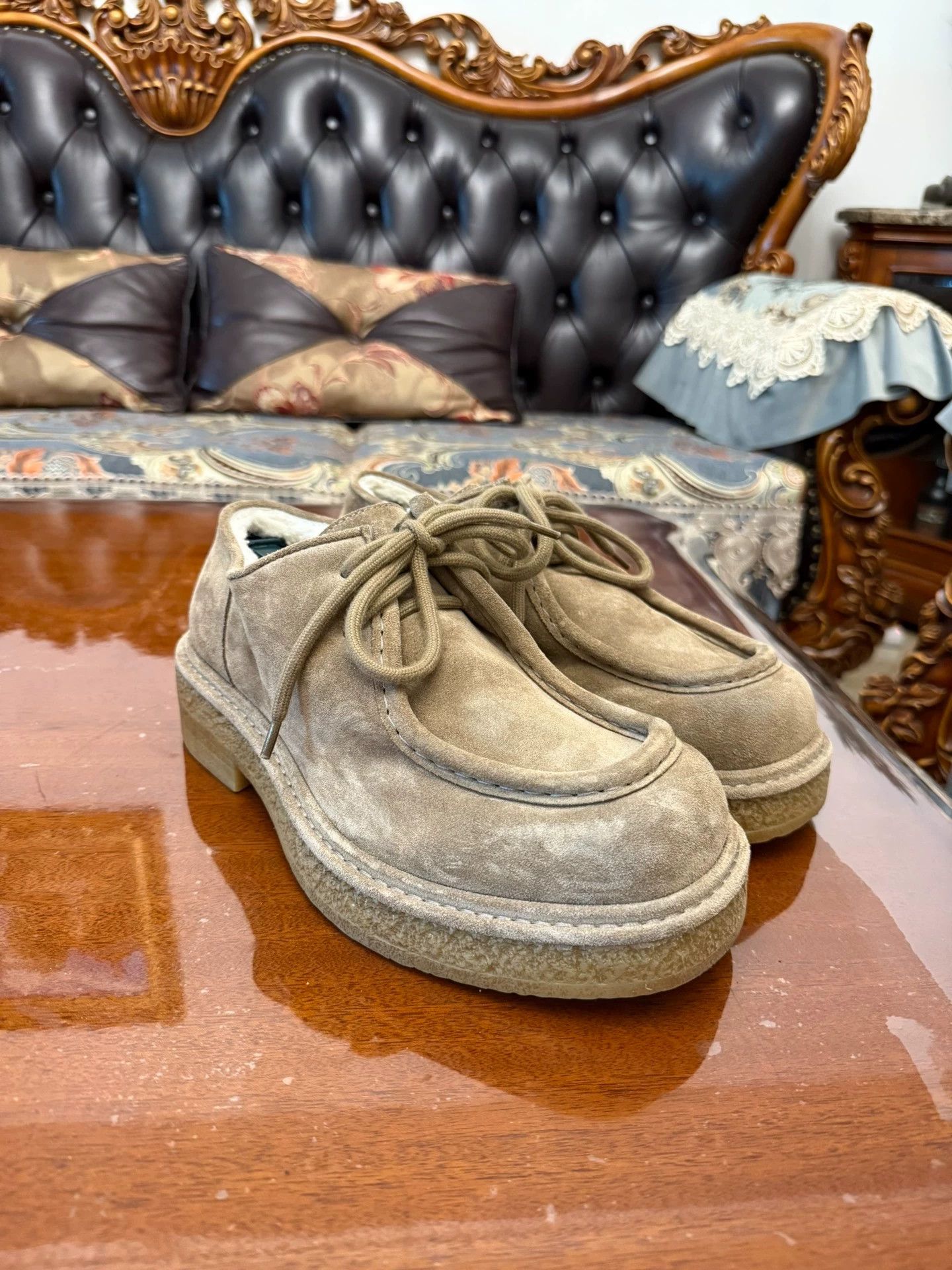 Bottega Veneta BV Shearling Cognac Shoes 41 EU New Size US 8 / EU 41 - 2 Thumbnail
