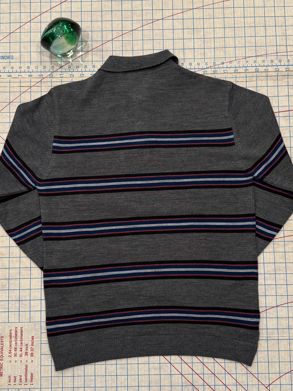 Vintage Vintage Oswal Sudhir Knit Wool Blend Polo Shirt L/S Medium Size US M / EU 48-50 / 2 - 9 Thumbnail