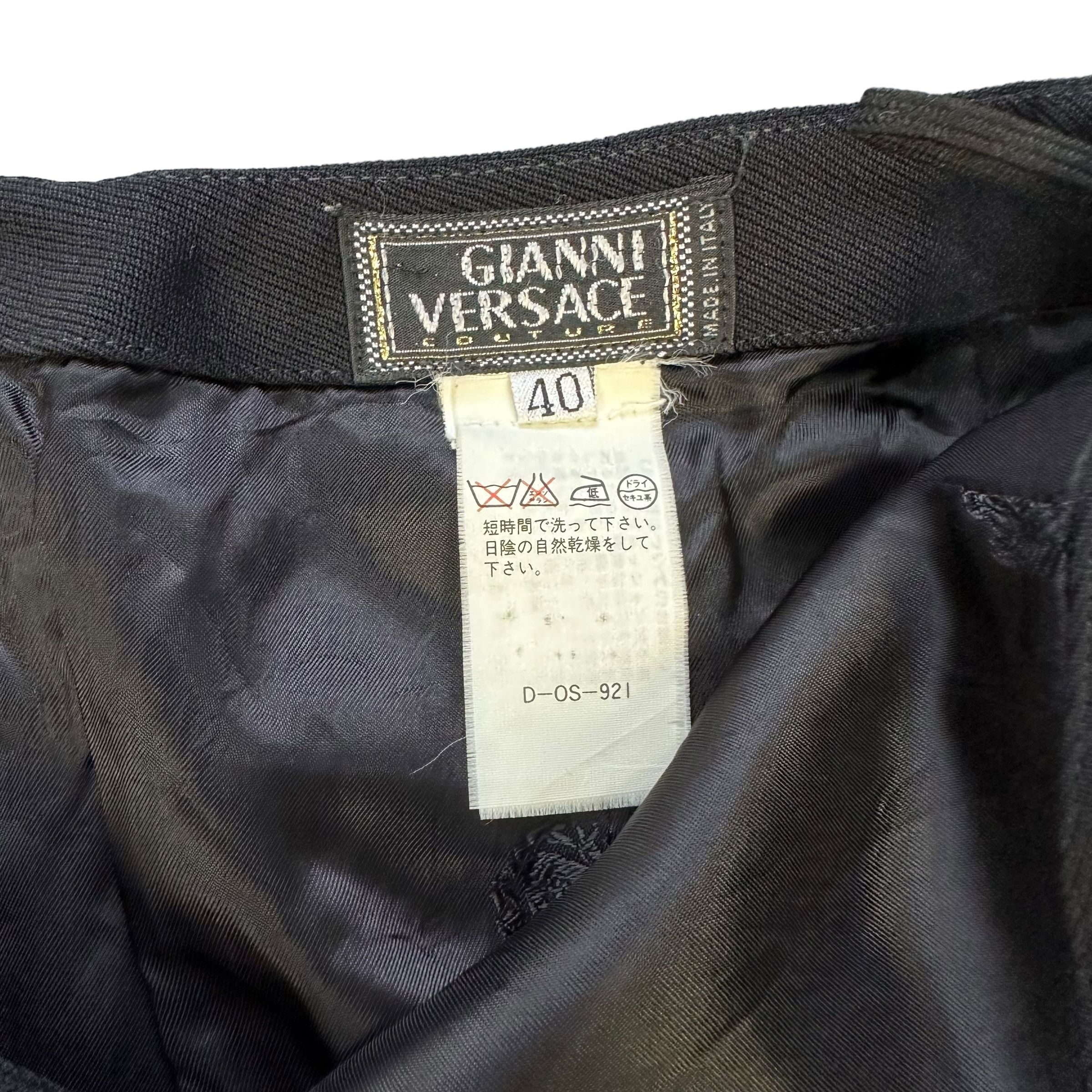 Versace GIANNI VERSACE Made in Italy Black Skirt Suit W26 #A44-1026 Size 26" / US 2 / IT 38 - 4 Thumbnail