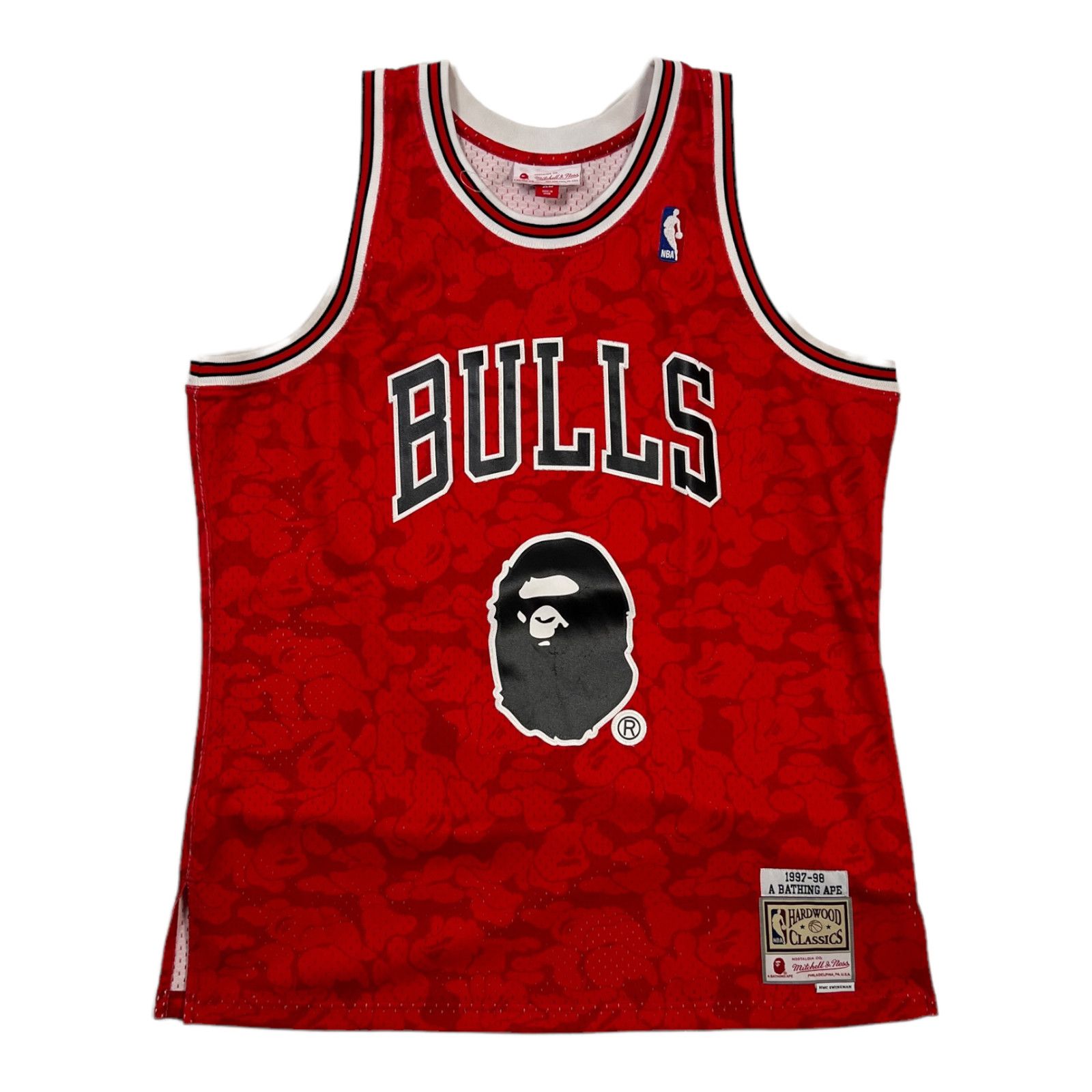 image of Bape X Mitchell & Ness Bulls Abc Basketball Swingman Jersey, Men's (Size XL)