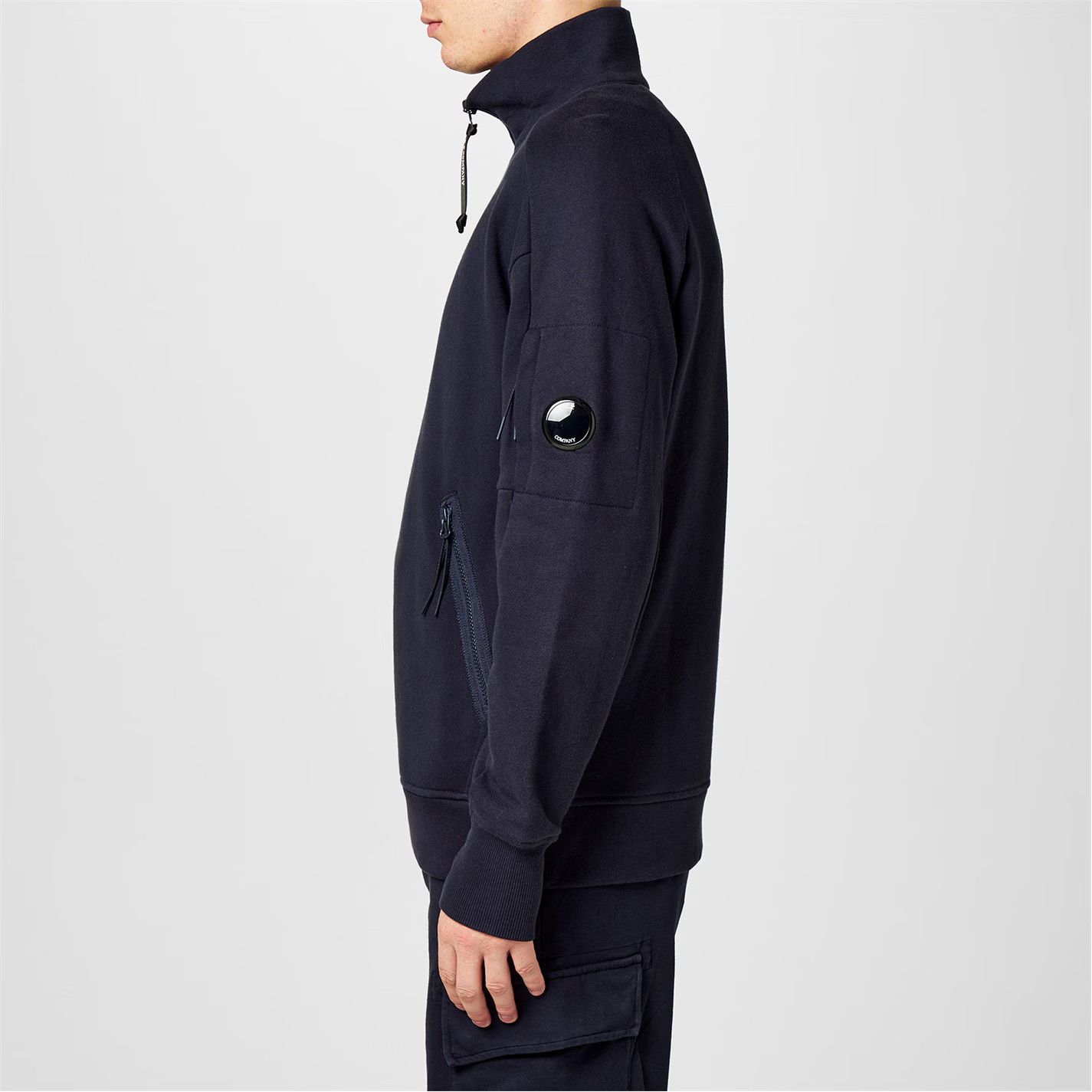 C.P. Company o1g2r1mq0426 Lens Quarter-Zip Fleece Sweatshirt in Blue Size US XS / EU 42 / 0 - 5 Thumbnail