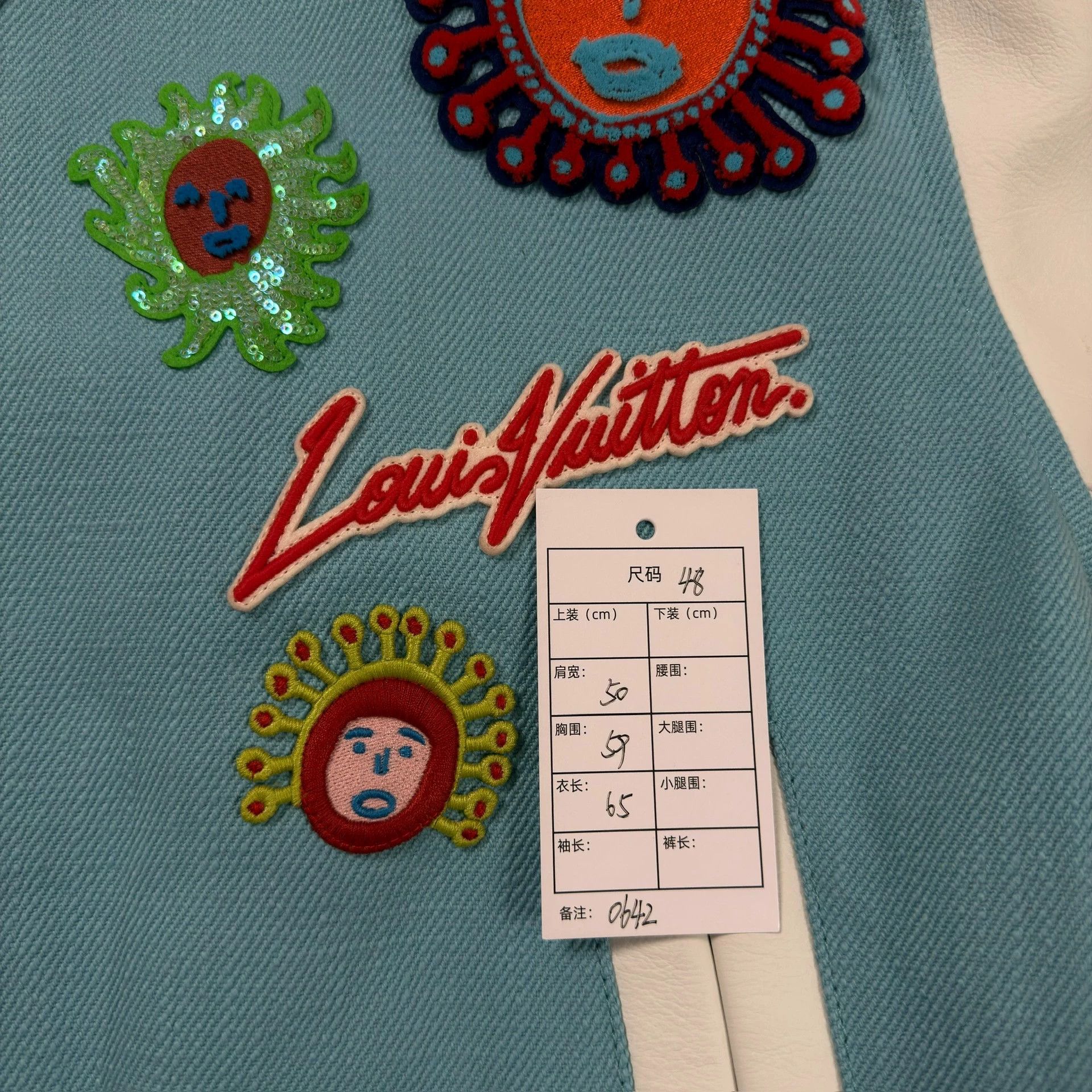 Louis Vuitton LV Yayoi Kusama Collaboration Blue Baseball Jacket Size XL / US 12-14 / IT 48-50 - 9 Thumbnail