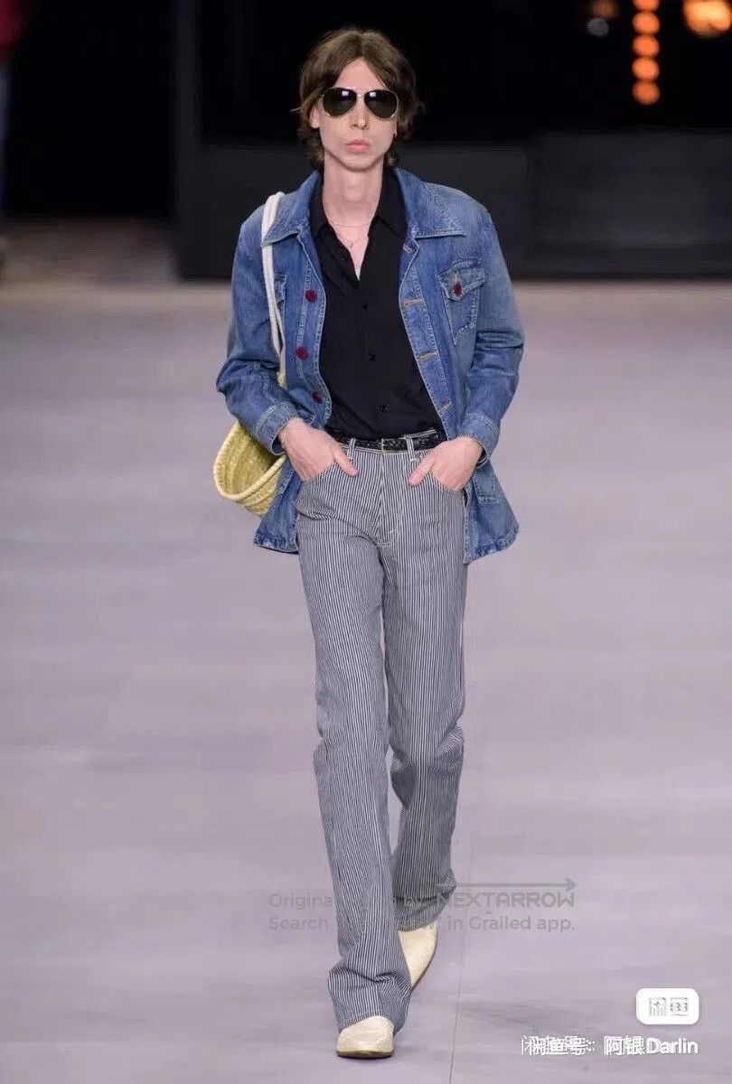 Celine Celine Blue Denim Jacket with Four Pockets. Size US M / EU 48-50 / 2 - 6 Thumbnail