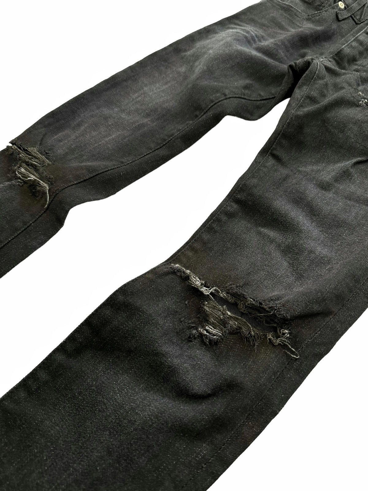 Rhude OG Distressed Black Plaid Boxer Denim Size US 28 / EU 44 - 2 Thumbnail