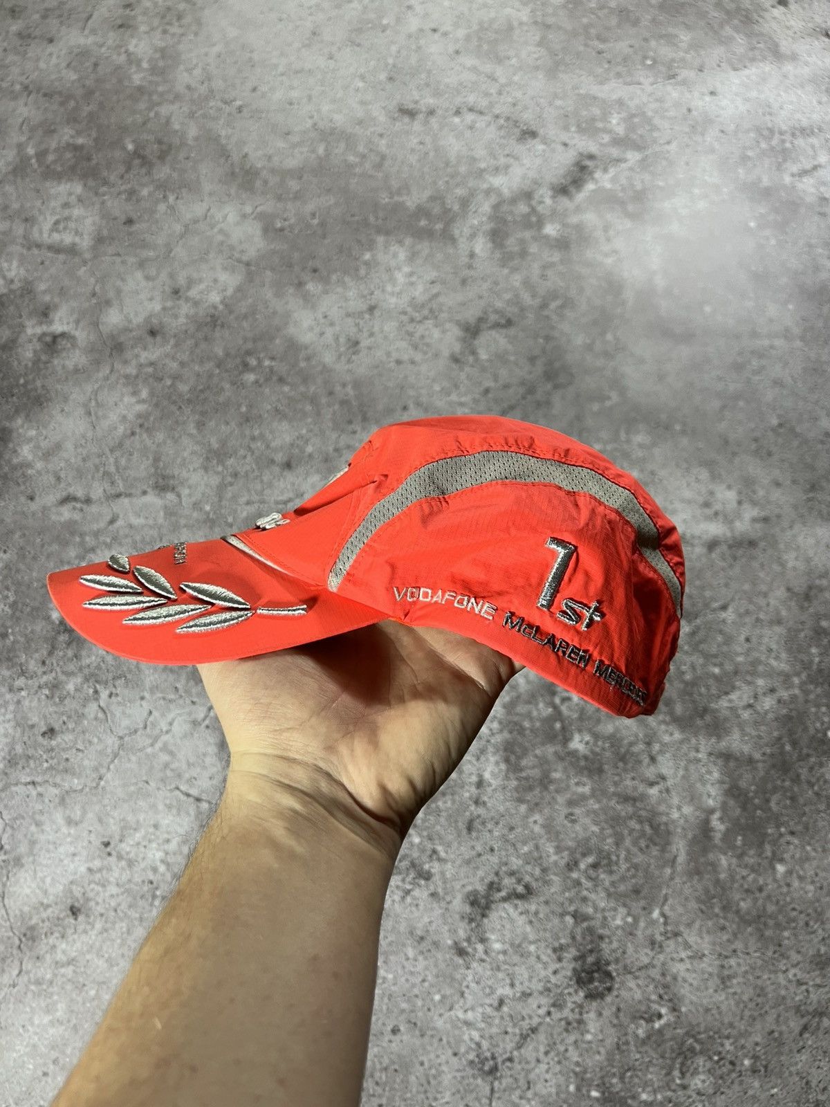 Formula 1 Mercedes McLaren Vodafone Nylon Racing Hat Size ONE SIZE - 5 Thumbnail