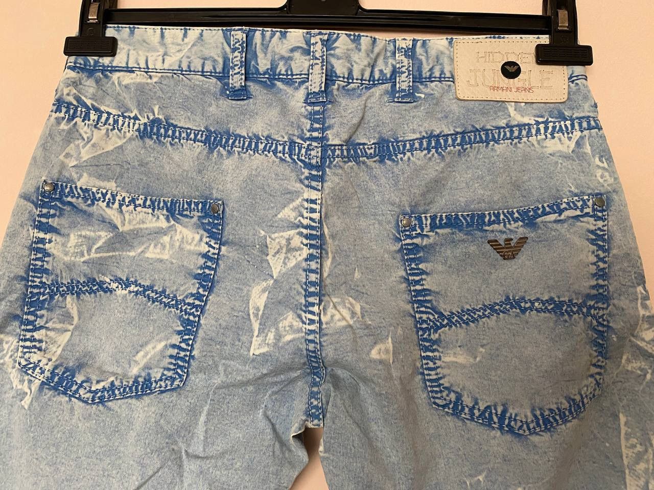 Armani × Vintage 💙 Vintage 90s Armani Jeans Metal Logo Denim Jeans Y2K Style Size 32" / US 10 / IT 46 - 2 Thumbnail