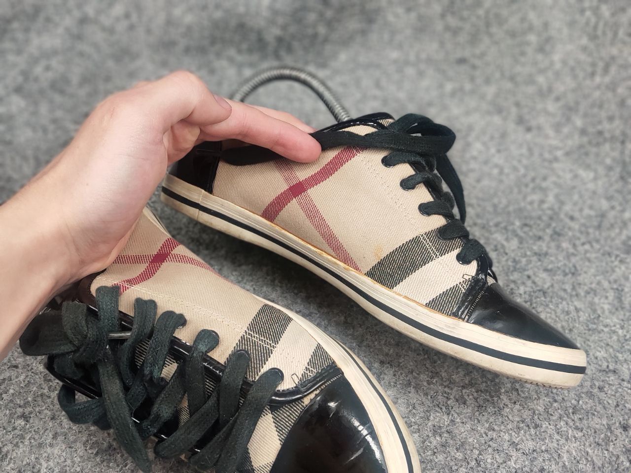 Burberry Burberry Design Nova check Canvas Leather Cap Toe Sneakers Size US 9 / IT 39 - 16 Thumbnail
