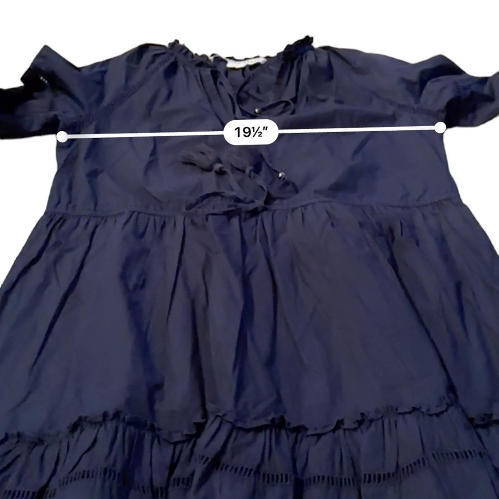 Veronica Beard Veronica Beard Danica Navy Blue Long Sleeve Mini Dress Size M / US 6-8 / IT 42-44 - 8 Thumbnail