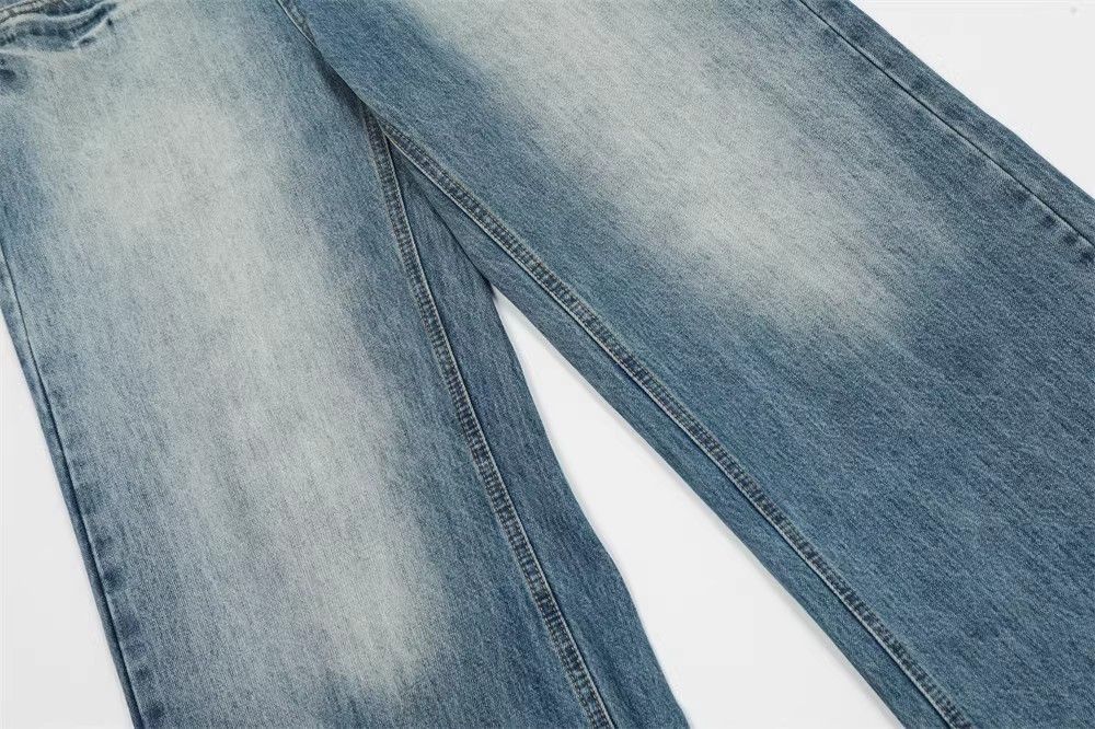 Japanese Brand × Jean Washed straight casual loose denim straight trousers Size US 34 / EU 50 - 6 Thumbnail