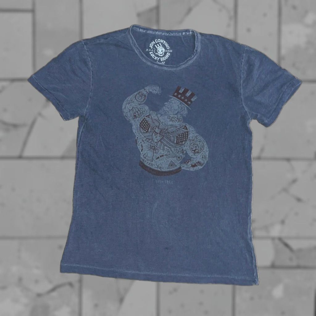 Lucky Brand Lucky Brand Graphic T-Shirt Mens Small Gray Size US S / EU 44-46 / 1 - 1 Thumbnail