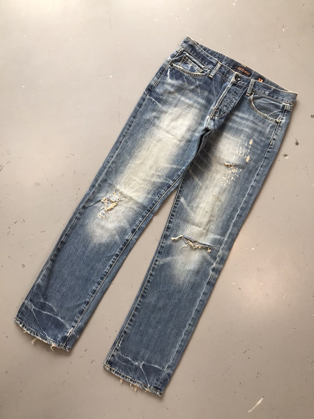 Christian Audigier × Ed Hardy × Vintage Vintage Edhardy Christian Audigier distressed denim Size US 33 - 3 Thumbnail