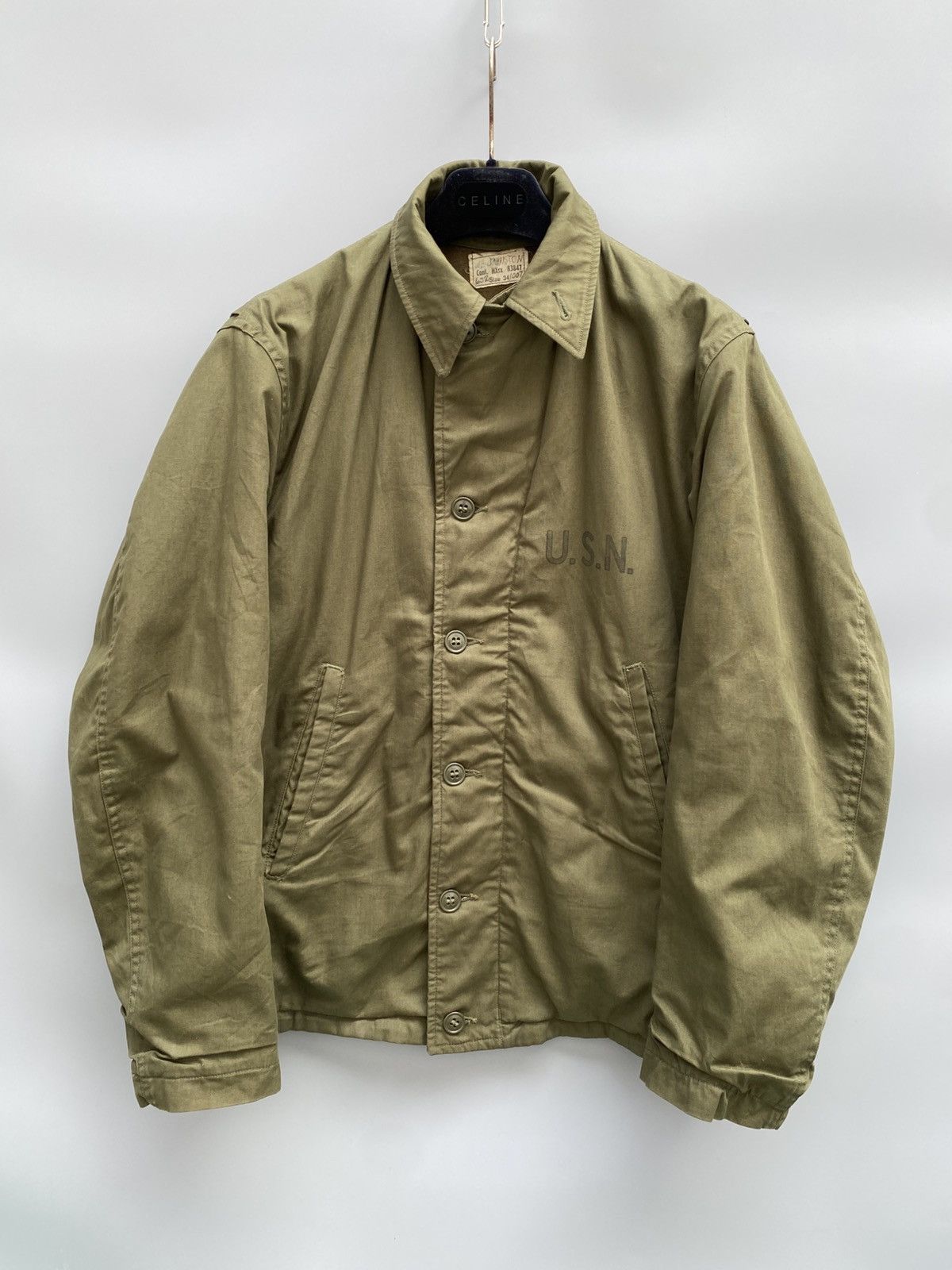 Vintage USN 1944 Field Jacket WW2 N-4 Deck Jacket Size US M / EU 48-50 / 2 - 1 Thumbnail