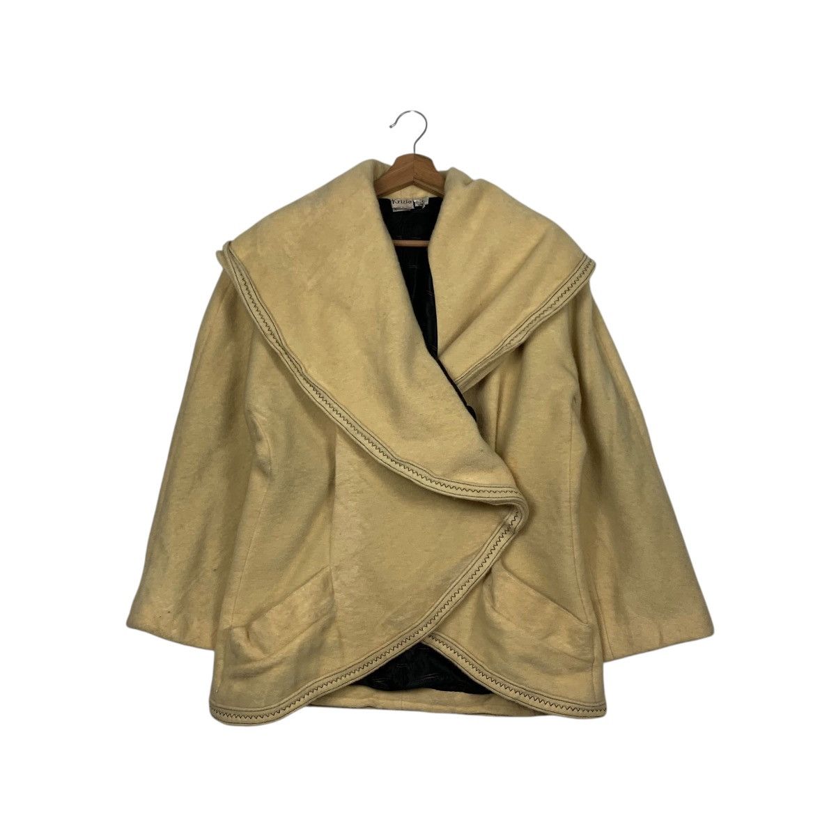 Krizia Uomo Vintage 90's KRIZIA Asymmetrical Wool Jacket #2874-C130 Size M / US 6-8 / IT 42-44 - 1 Thumbnail
