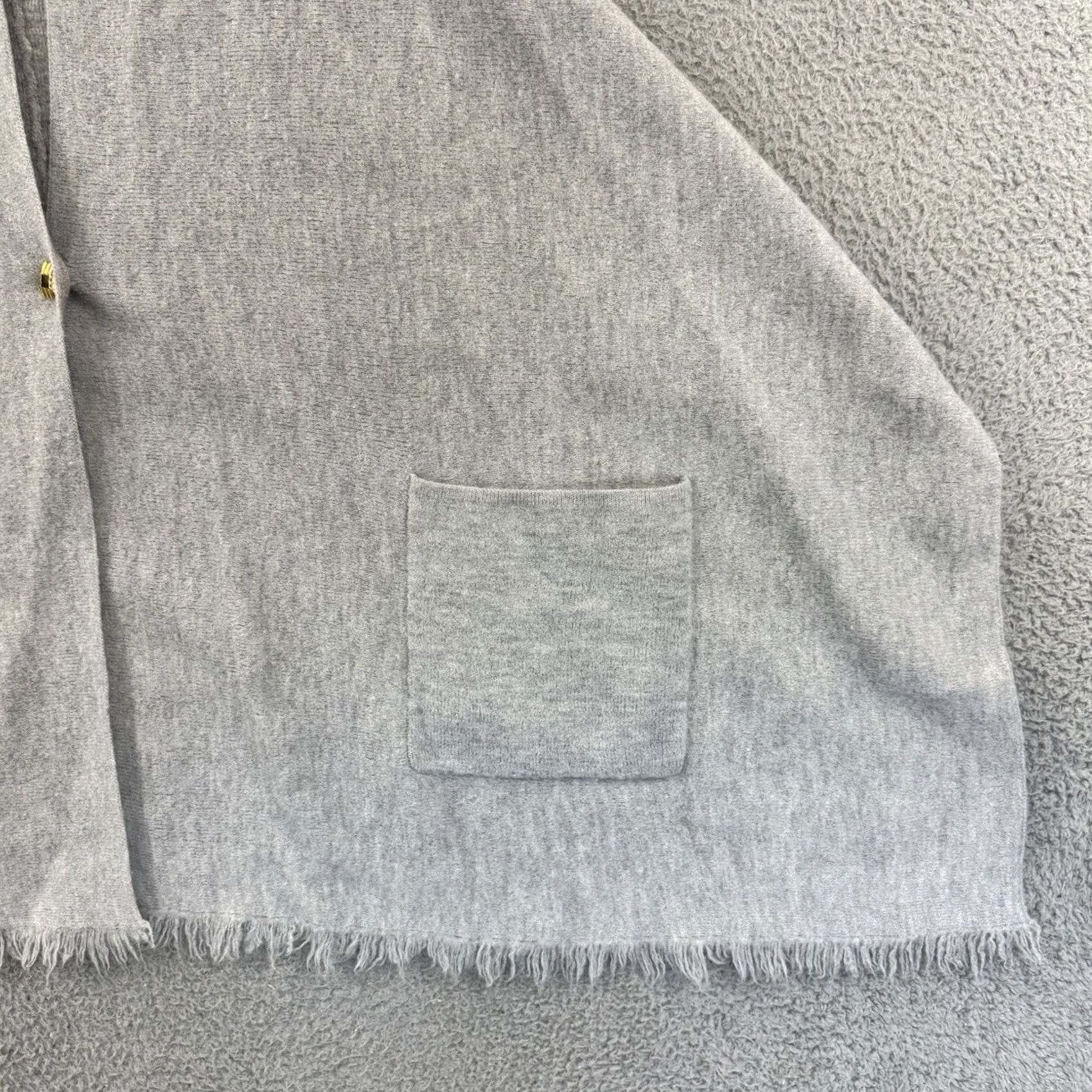 St. John VINTAGE ST. JOHN Collection Skirt Wrap Womens Small Gray 2 Piece Wool Mohair Shawl Knit Set Size 28" / US 6 / IT 42 - 3 Thumbnail